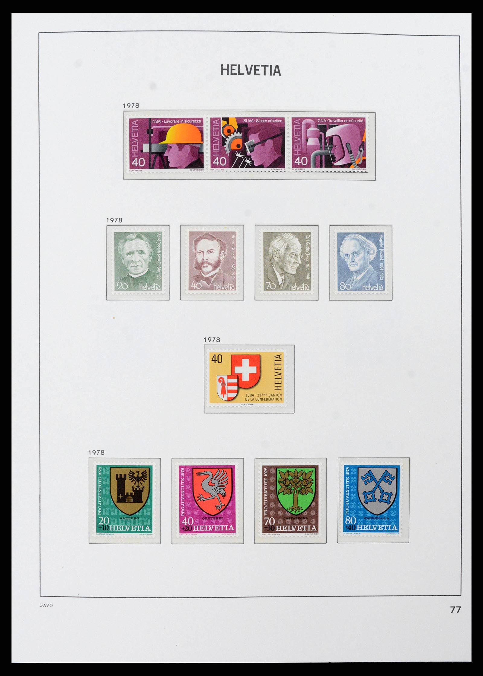 38952 0065 - Postzegelverzameling 38952 Zwitserland 1945-1989.