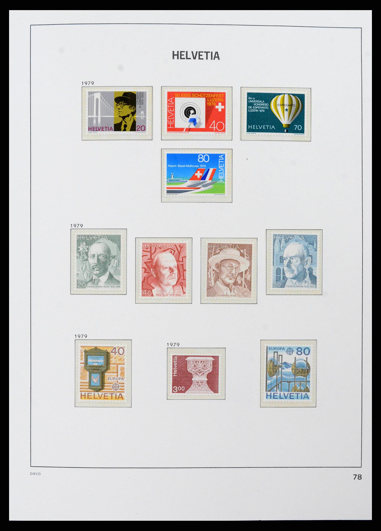 38952 0066 - Postzegelverzameling 38952 Zwitserland 1945-1989.