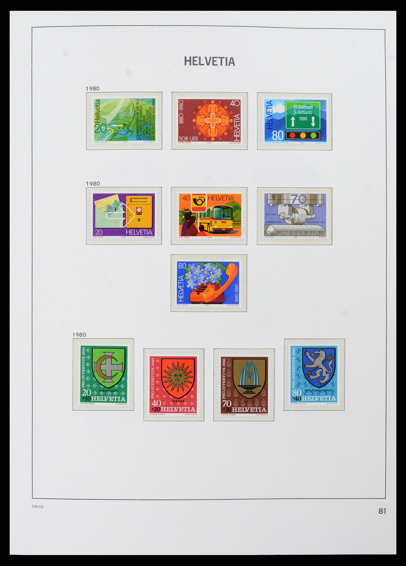 38952 0069 - Postzegelverzameling 38952 Zwitserland 1945-1989.
