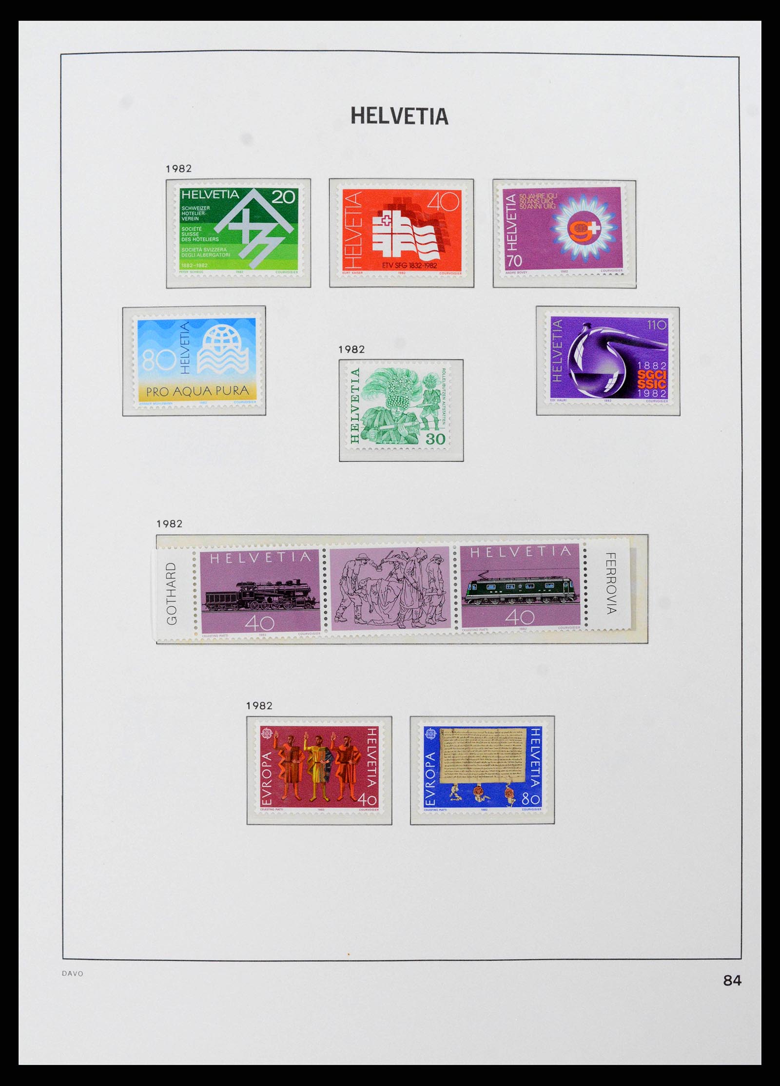 38952 0072 - Postzegelverzameling 38952 Zwitserland 1945-1989.