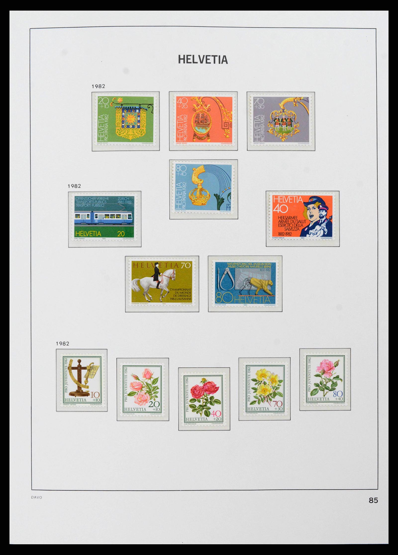 38952 0073 - Postzegelverzameling 38952 Zwitserland 1945-1989.
