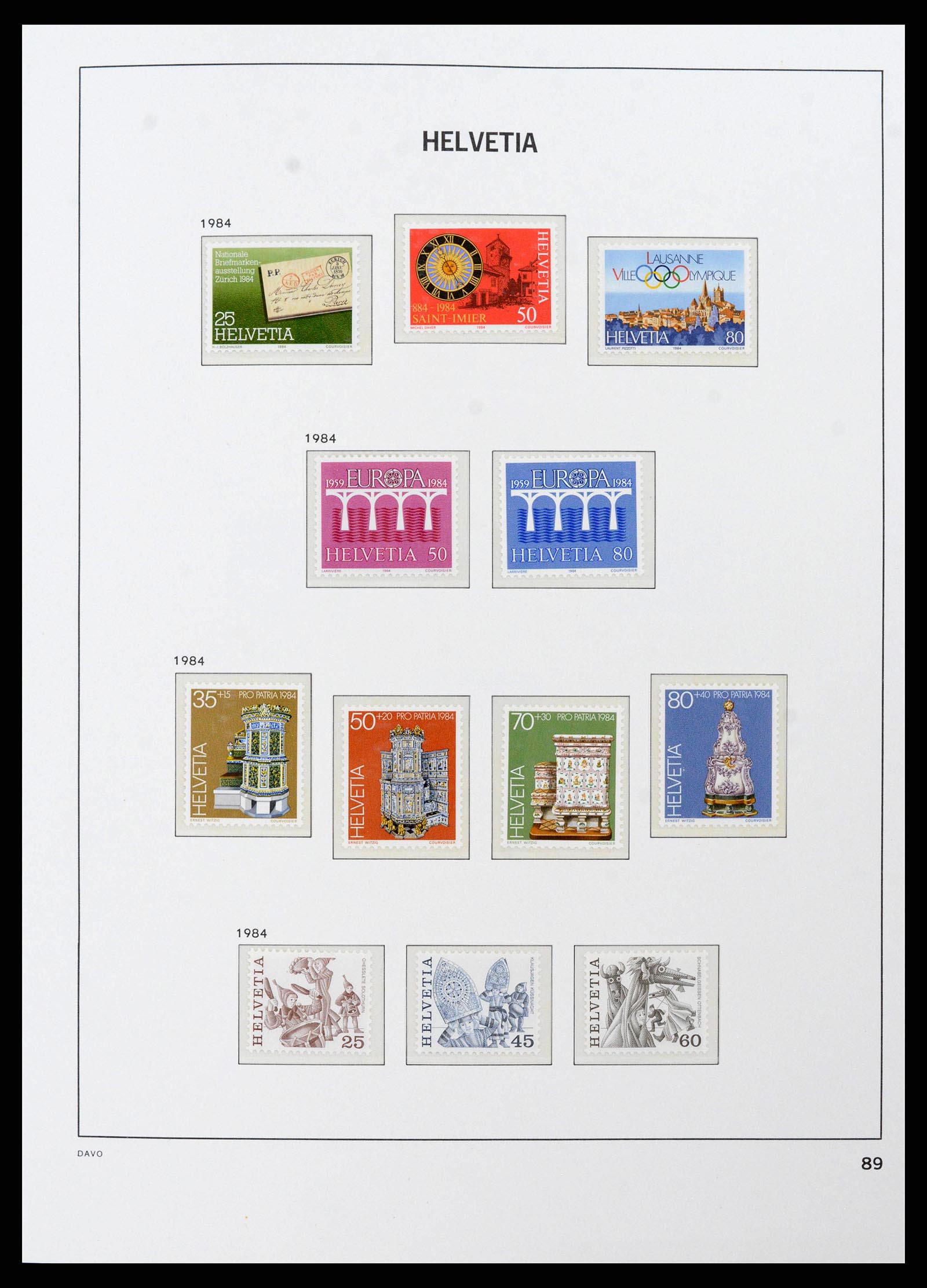 38952 0077 - Stamp collection 38952 Switzerland 1945-1989.