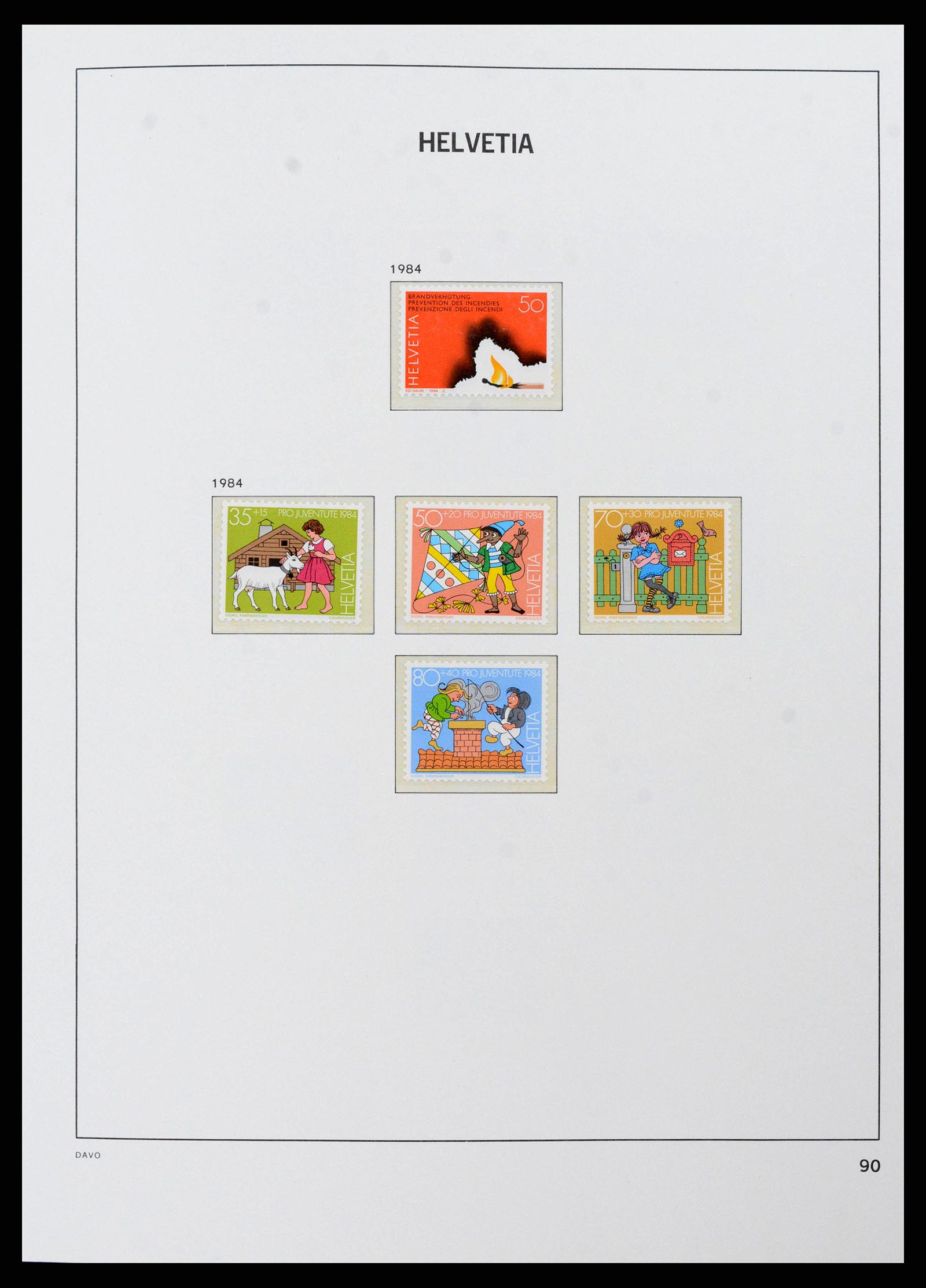 38952 0078 - Postzegelverzameling 38952 Zwitserland 1945-1989.