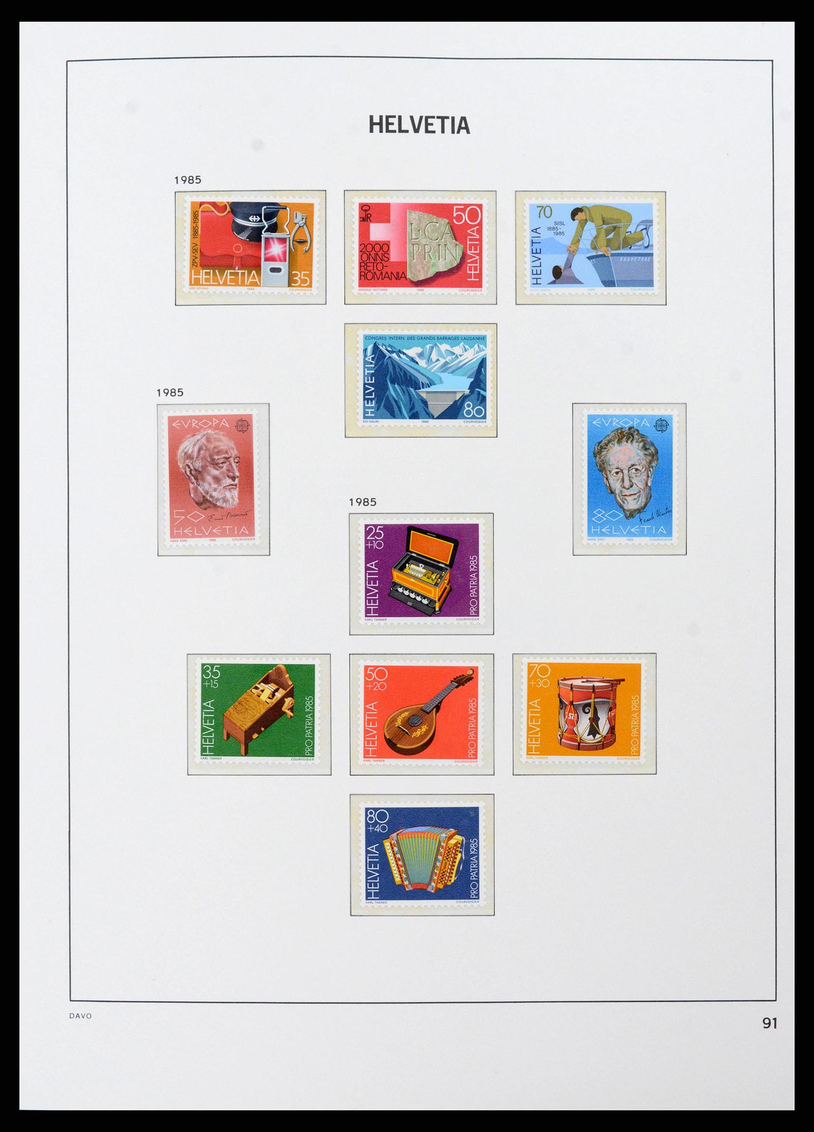 38952 0079 - Postzegelverzameling 38952 Zwitserland 1945-1989.