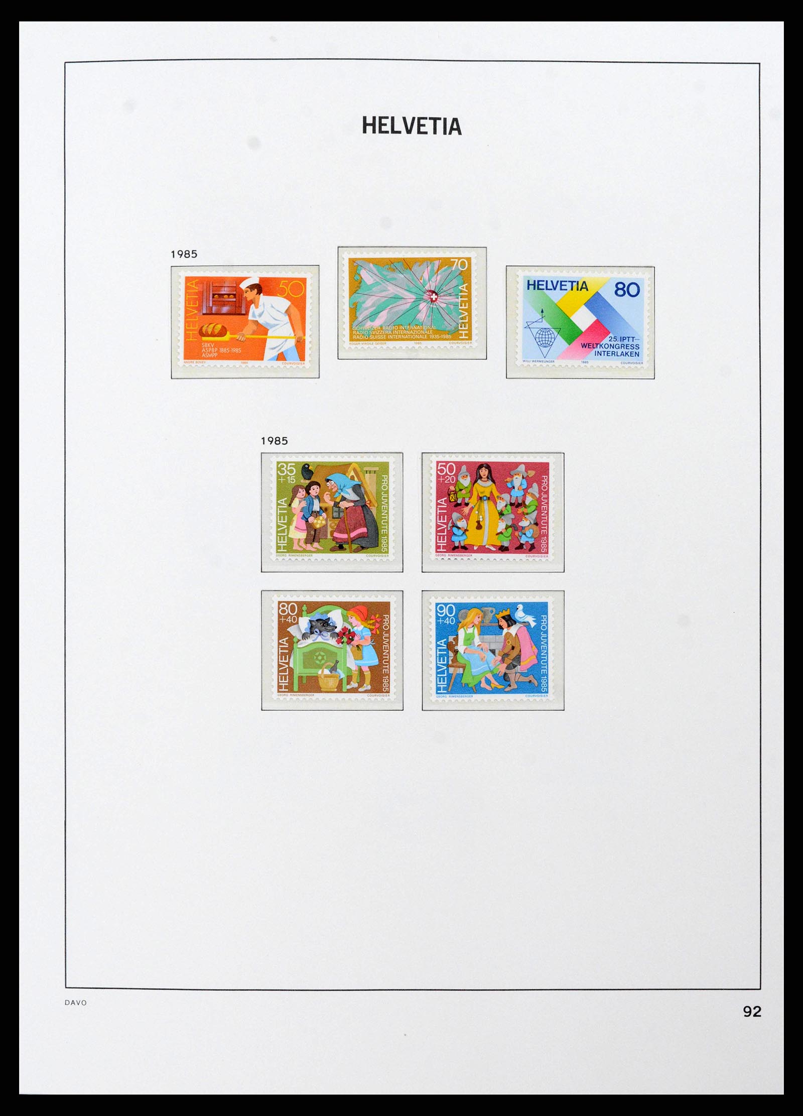 38952 0080 - Postzegelverzameling 38952 Zwitserland 1945-1989.