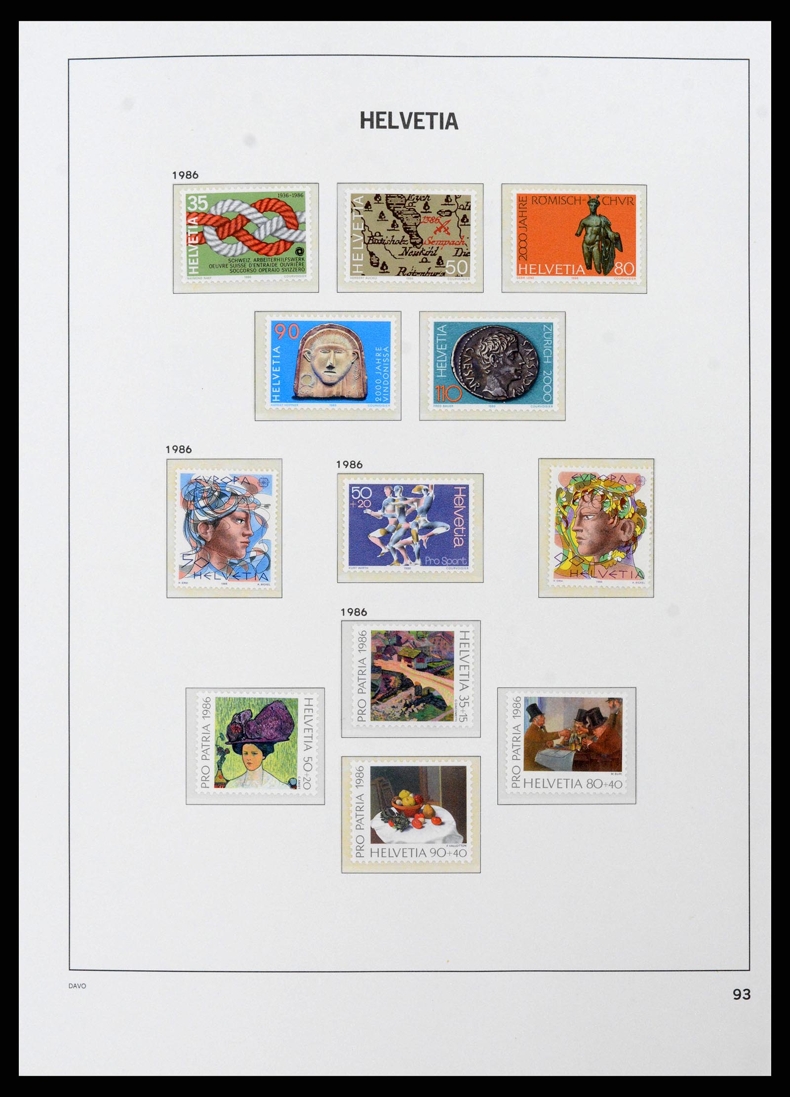 38952 0081 - Postzegelverzameling 38952 Zwitserland 1945-1989.