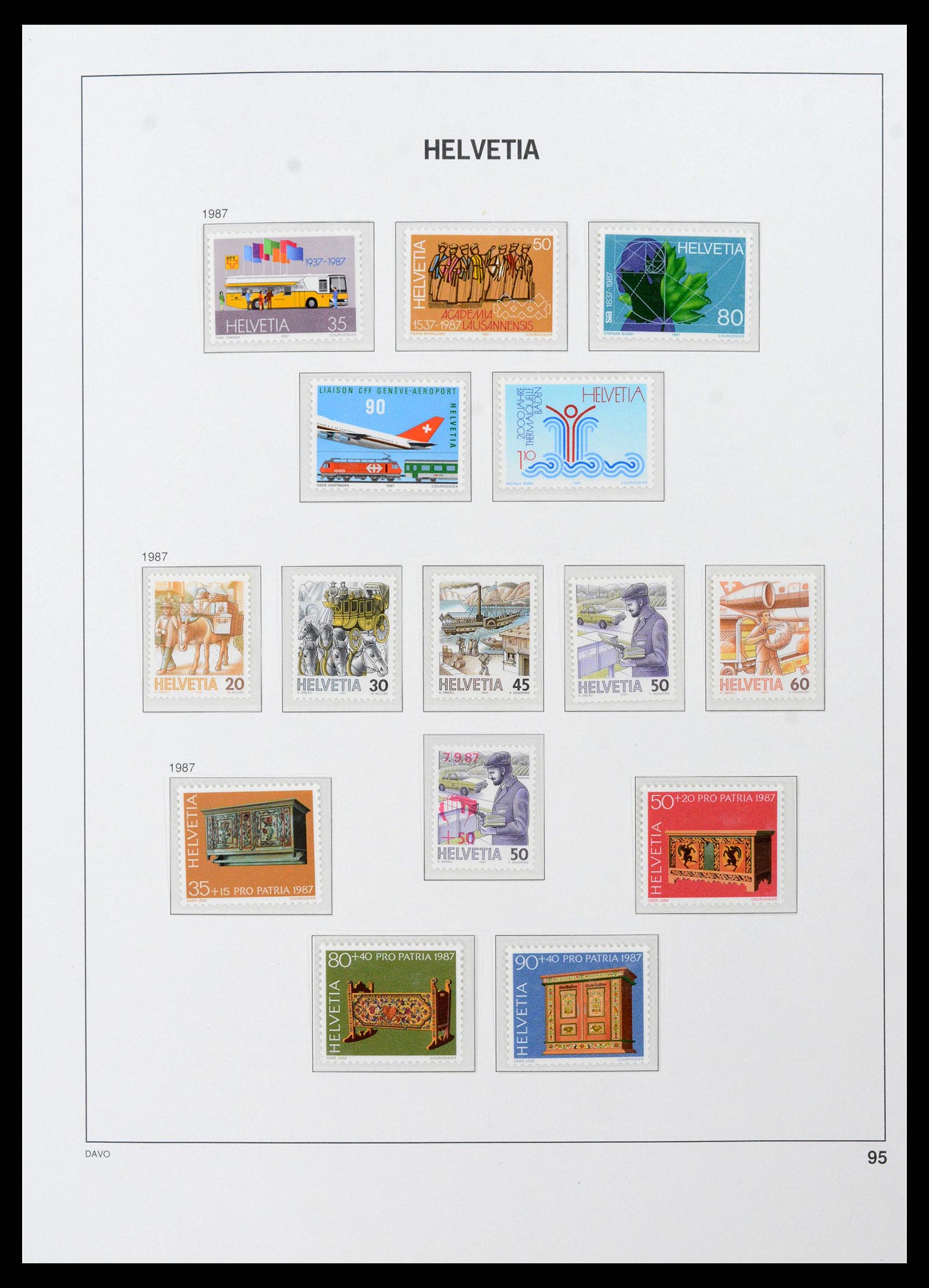 38952 0083 - Stamp collection 38952 Switzerland 1945-1989.