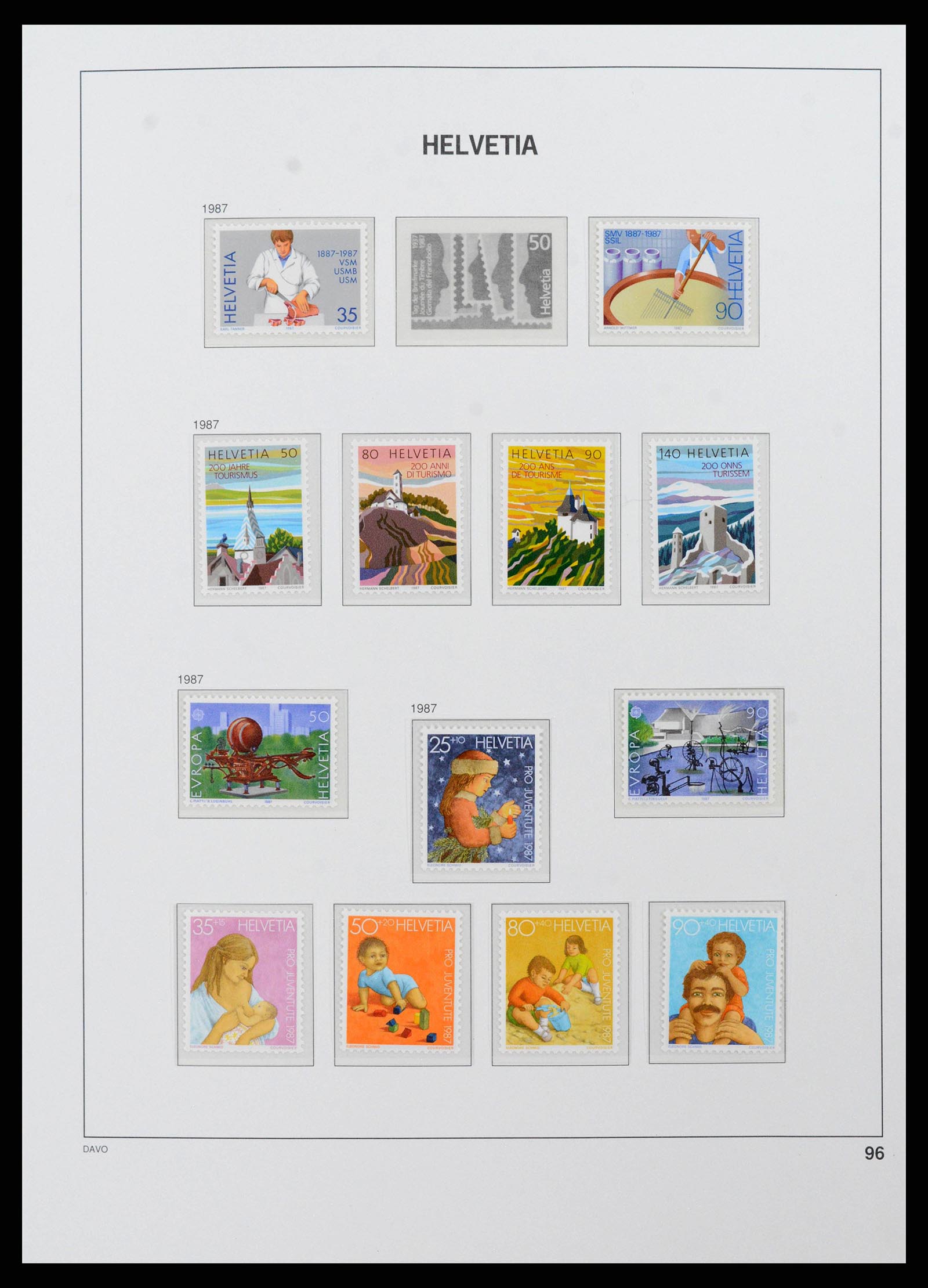 38952 0084 - Postzegelverzameling 38952 Zwitserland 1945-1989.