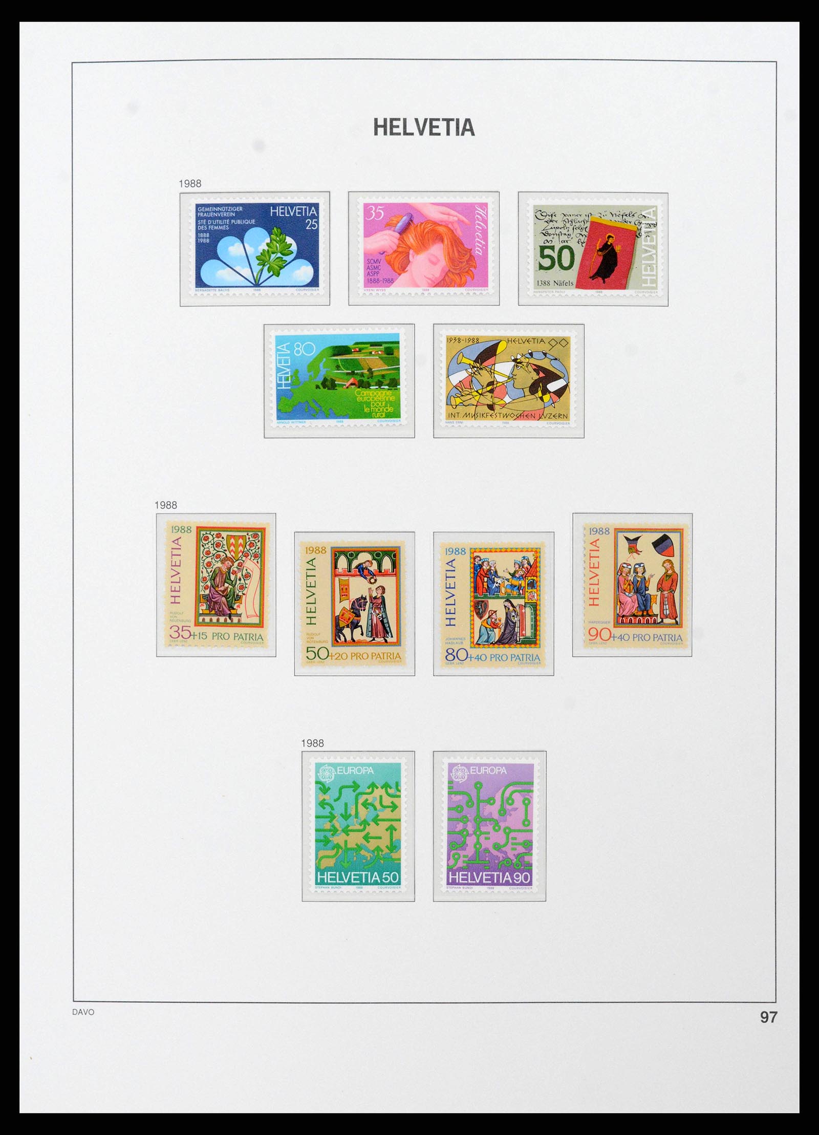 38952 0085 - Postzegelverzameling 38952 Zwitserland 1945-1989.