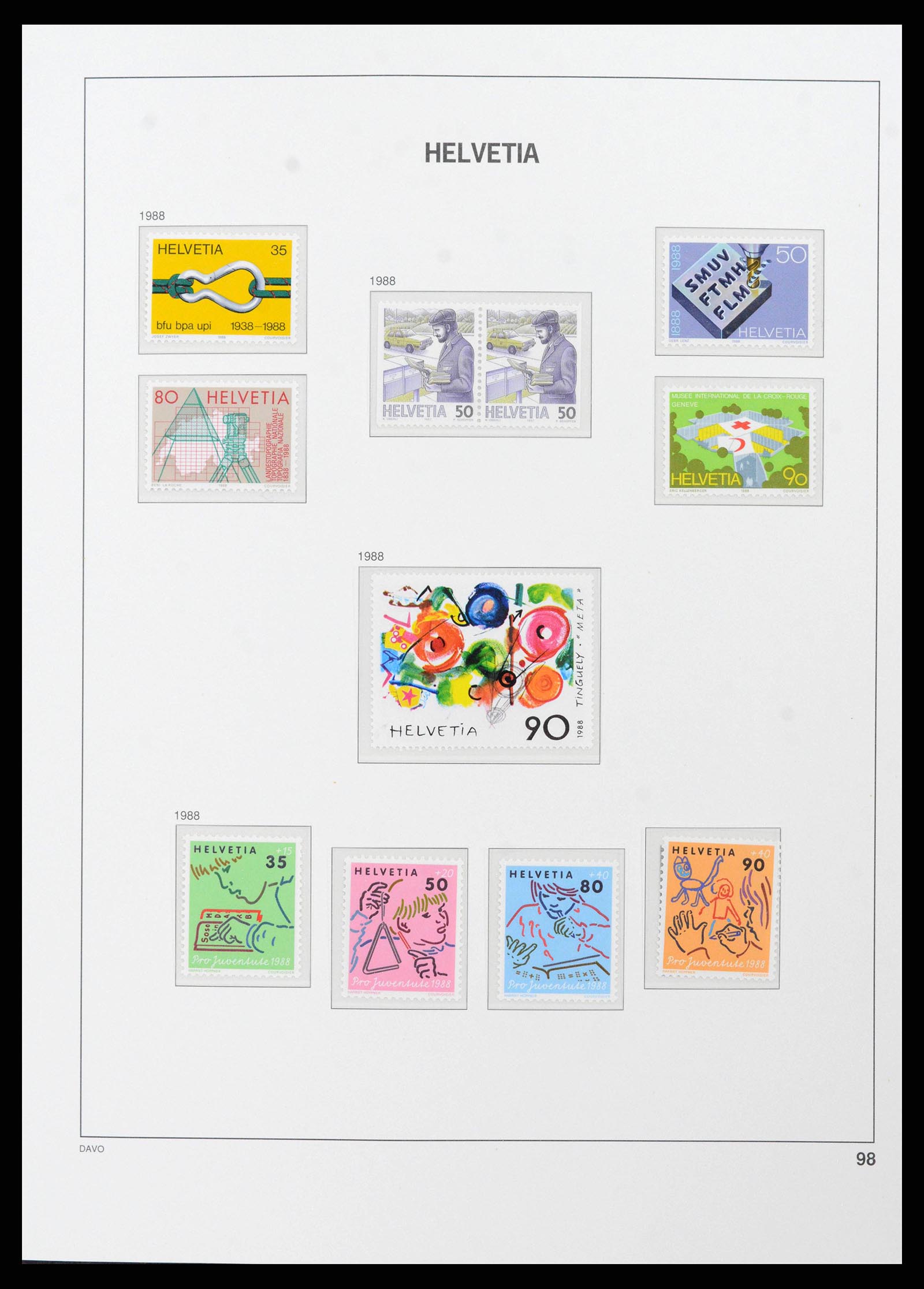 38952 0086 - Postzegelverzameling 38952 Zwitserland 1945-1989.