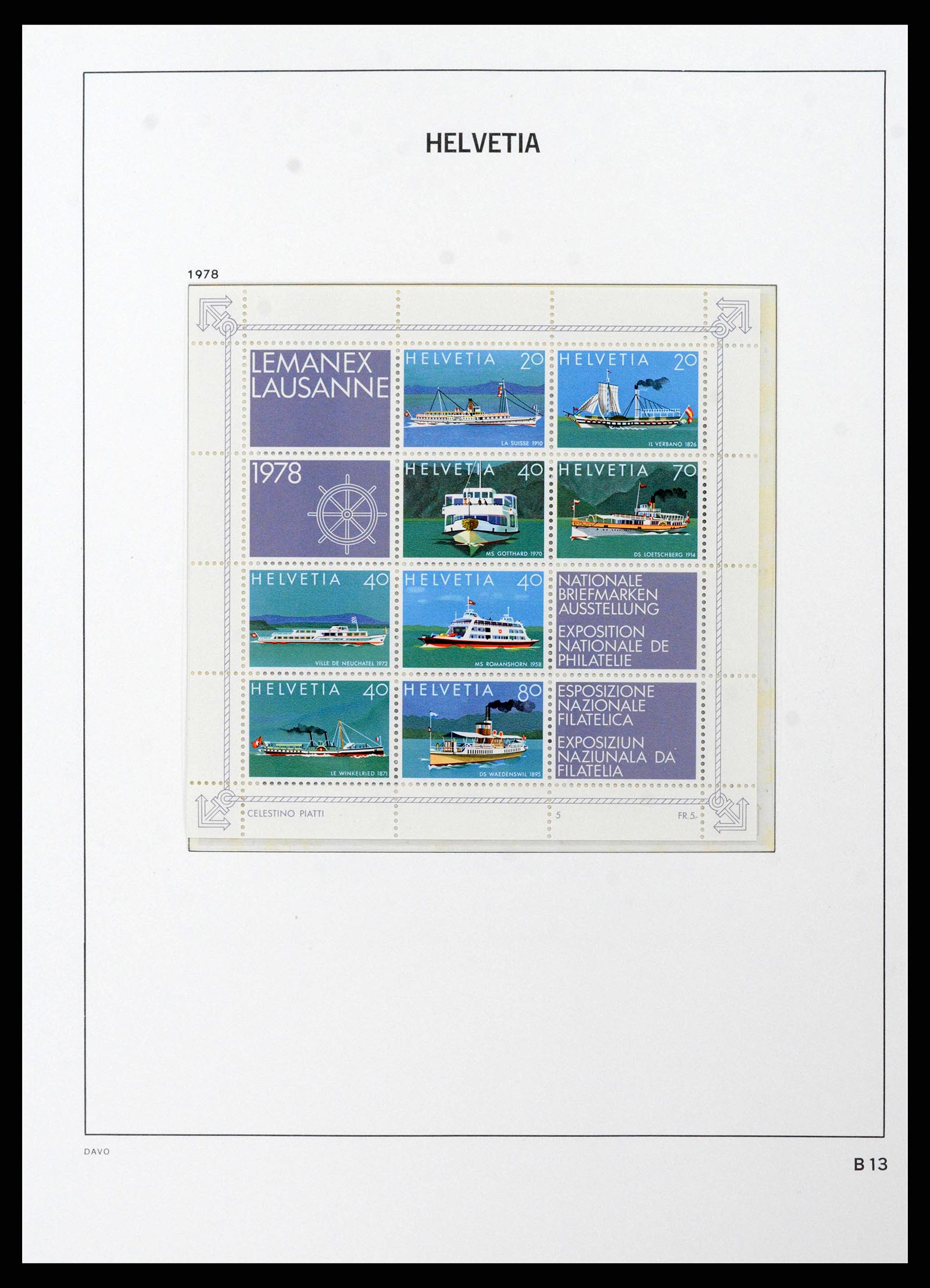 38952 0092 - Postzegelverzameling 38952 Zwitserland 1945-1989.