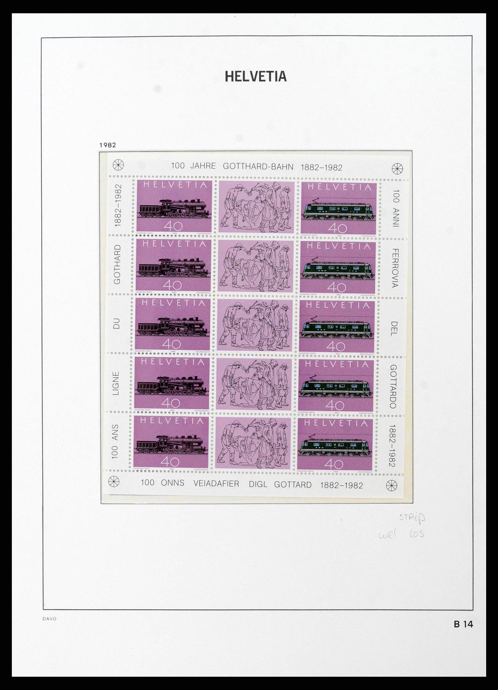38952 0093 - Postzegelverzameling 38952 Zwitserland 1945-1989.