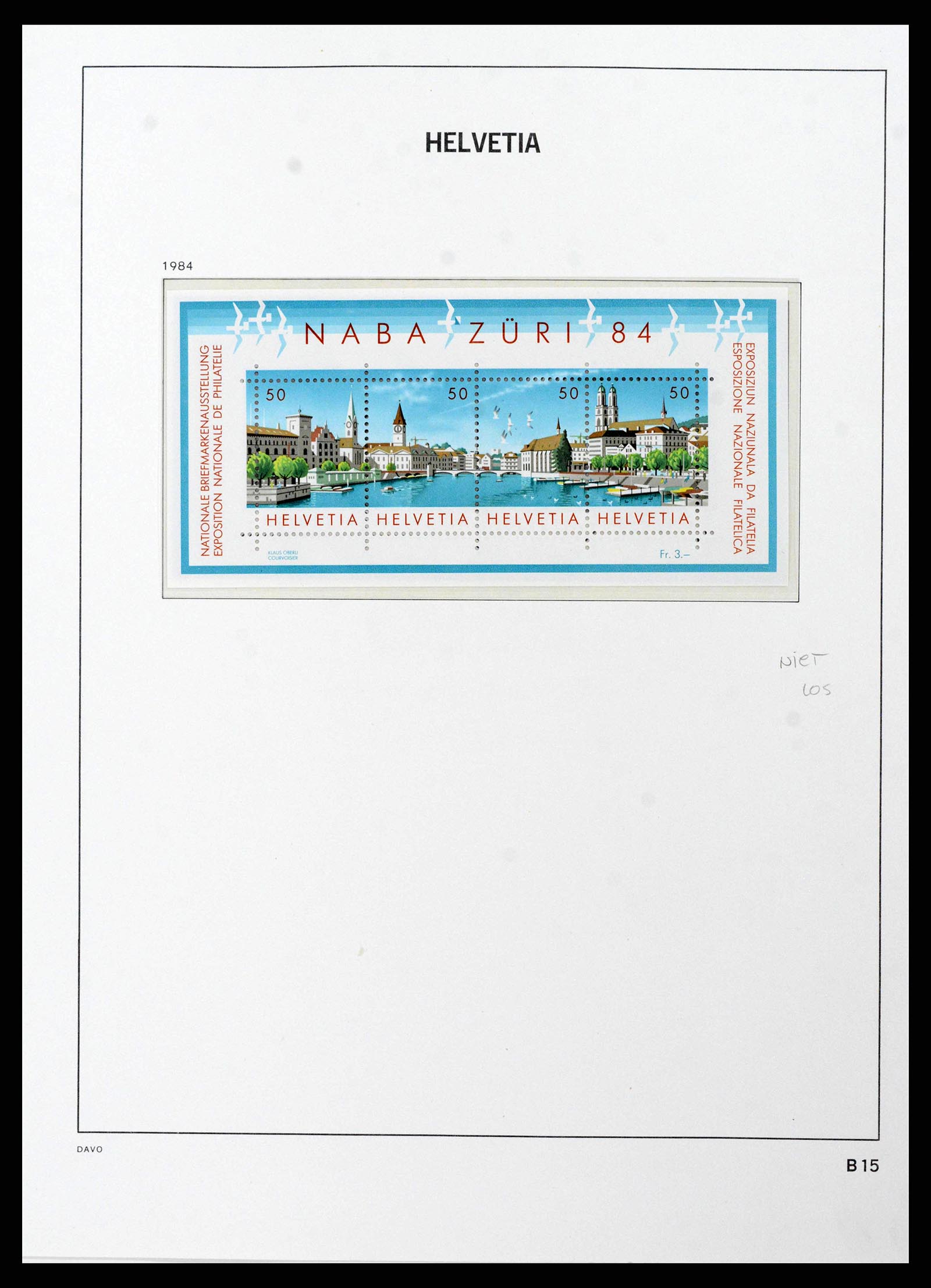 38952 0094 - Postzegelverzameling 38952 Zwitserland 1945-1989.