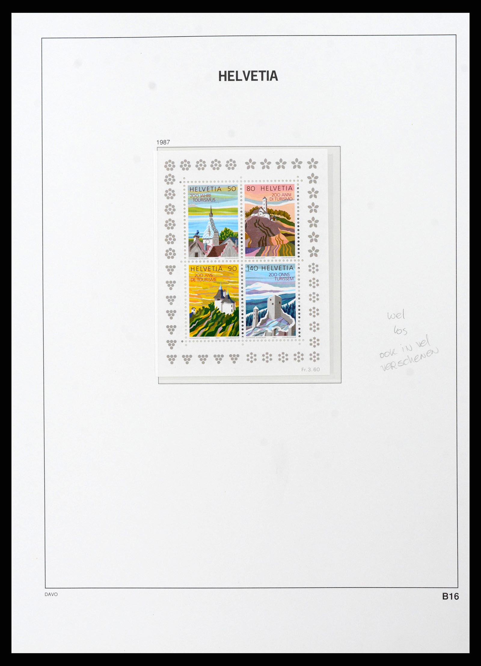 38952 0095 - Postzegelverzameling 38952 Zwitserland 1945-1989.