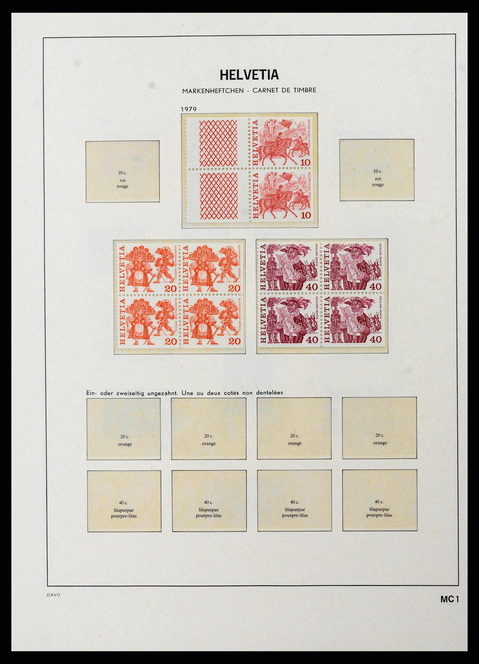 38952 0096 - Postzegelverzameling 38952 Zwitserland 1945-1989.