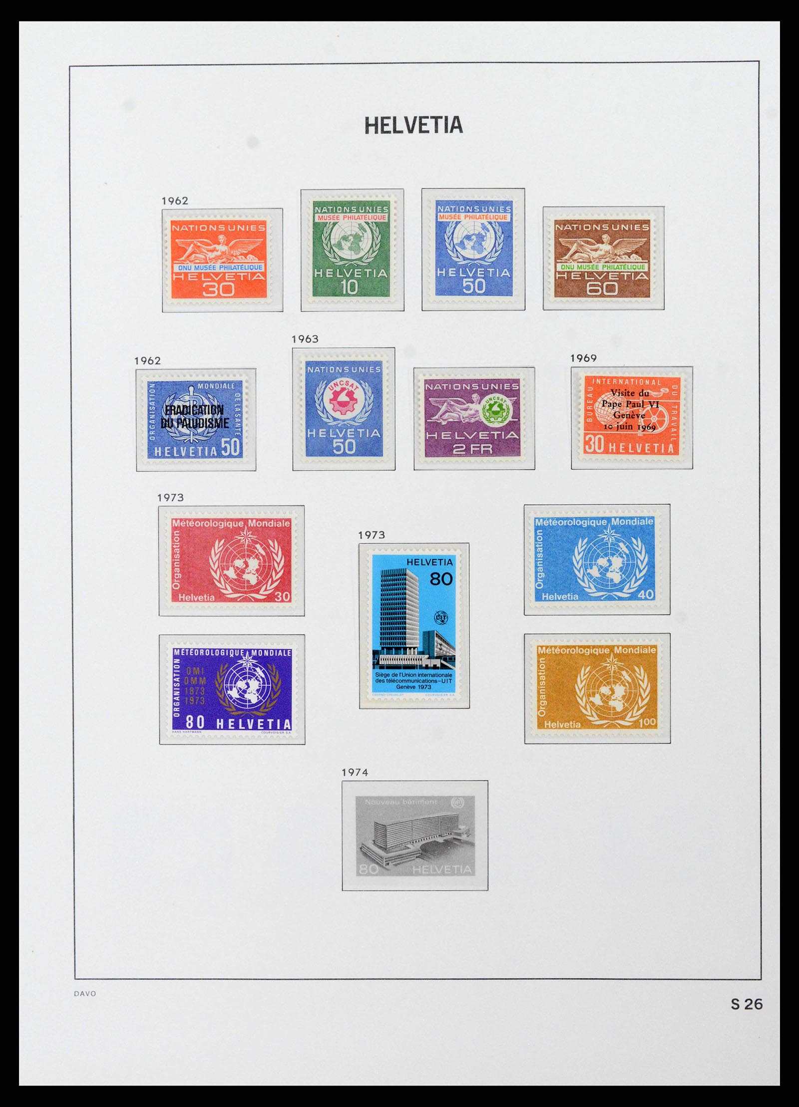 38952 0097 - Stamp collection 38952 Switzerland 1945-1989.