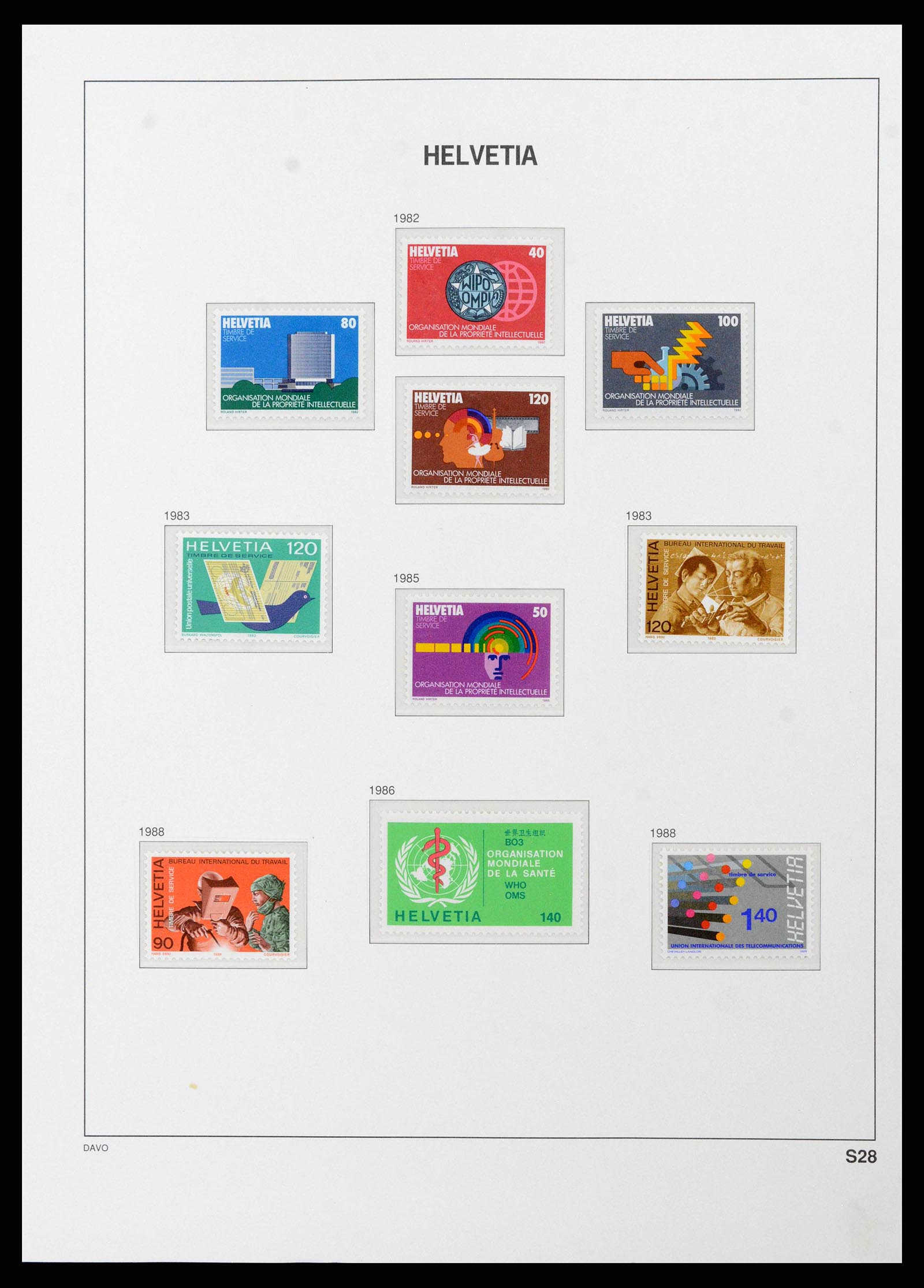 38952 0099 - Postzegelverzameling 38952 Zwitserland 1945-1989.