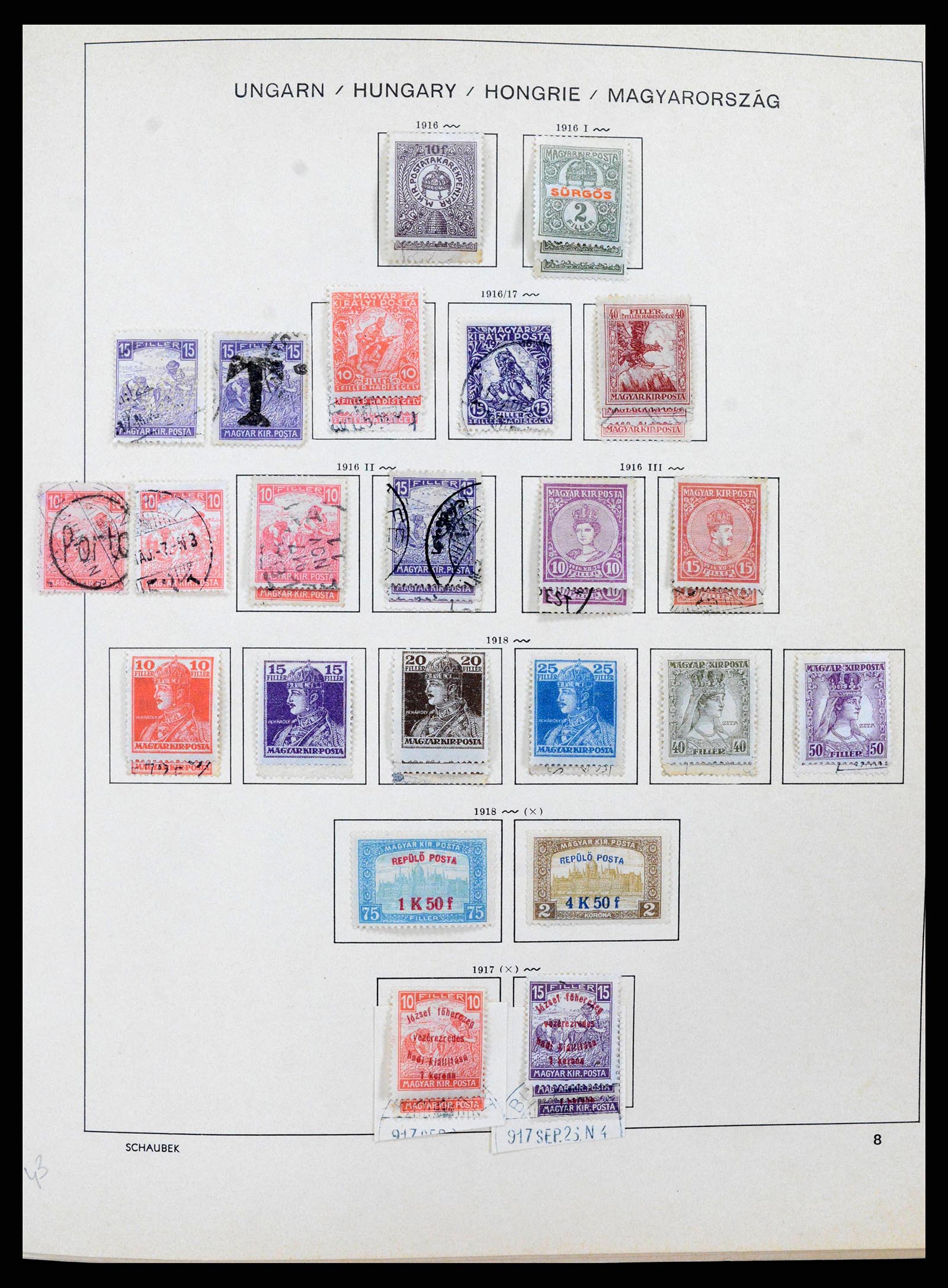 38953 0018 - Stamp collection 38953 Hungary 1873-1995.
