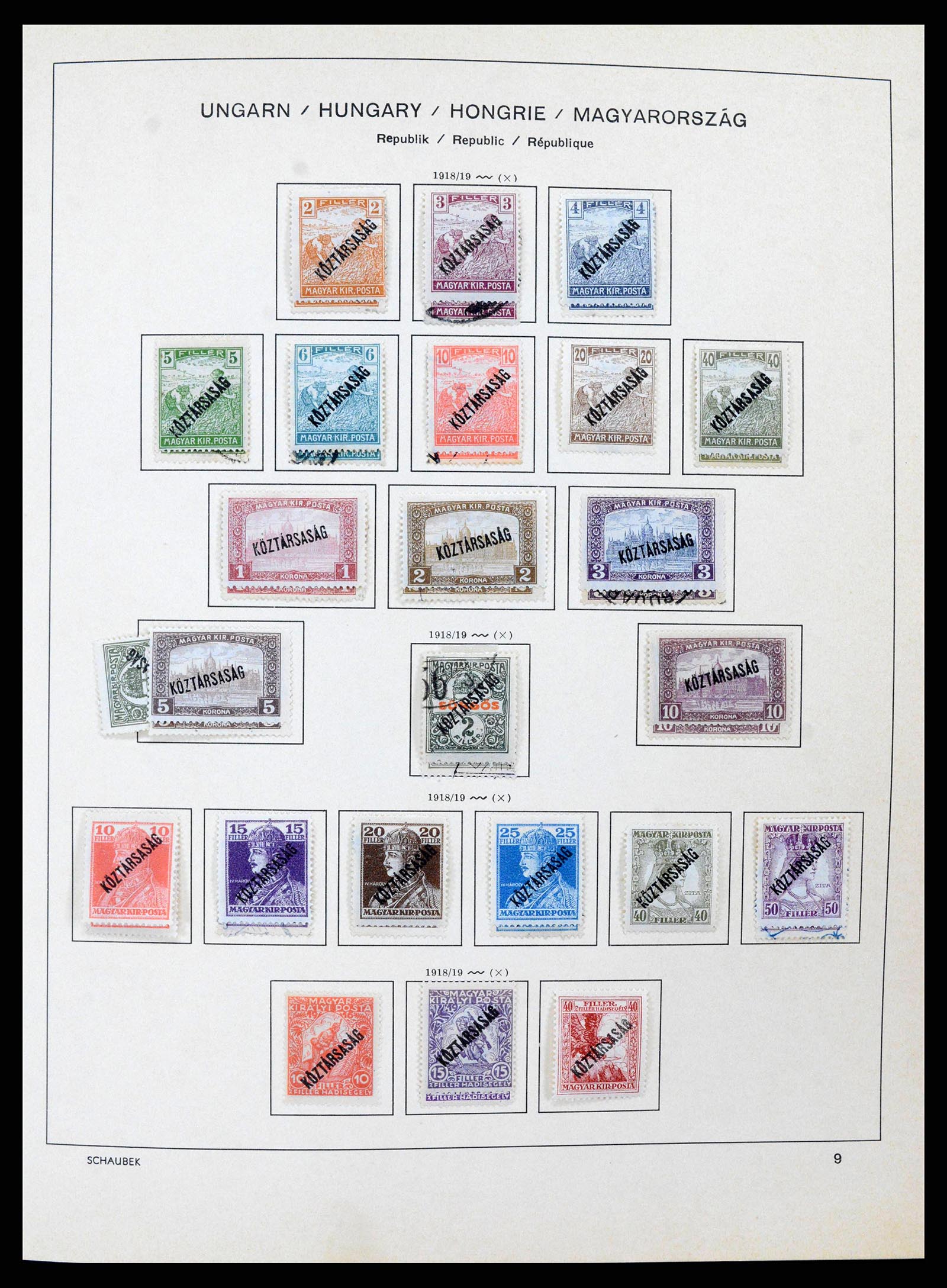 38953 0019 - Stamp collection 38953 Hungary 1873-1995.