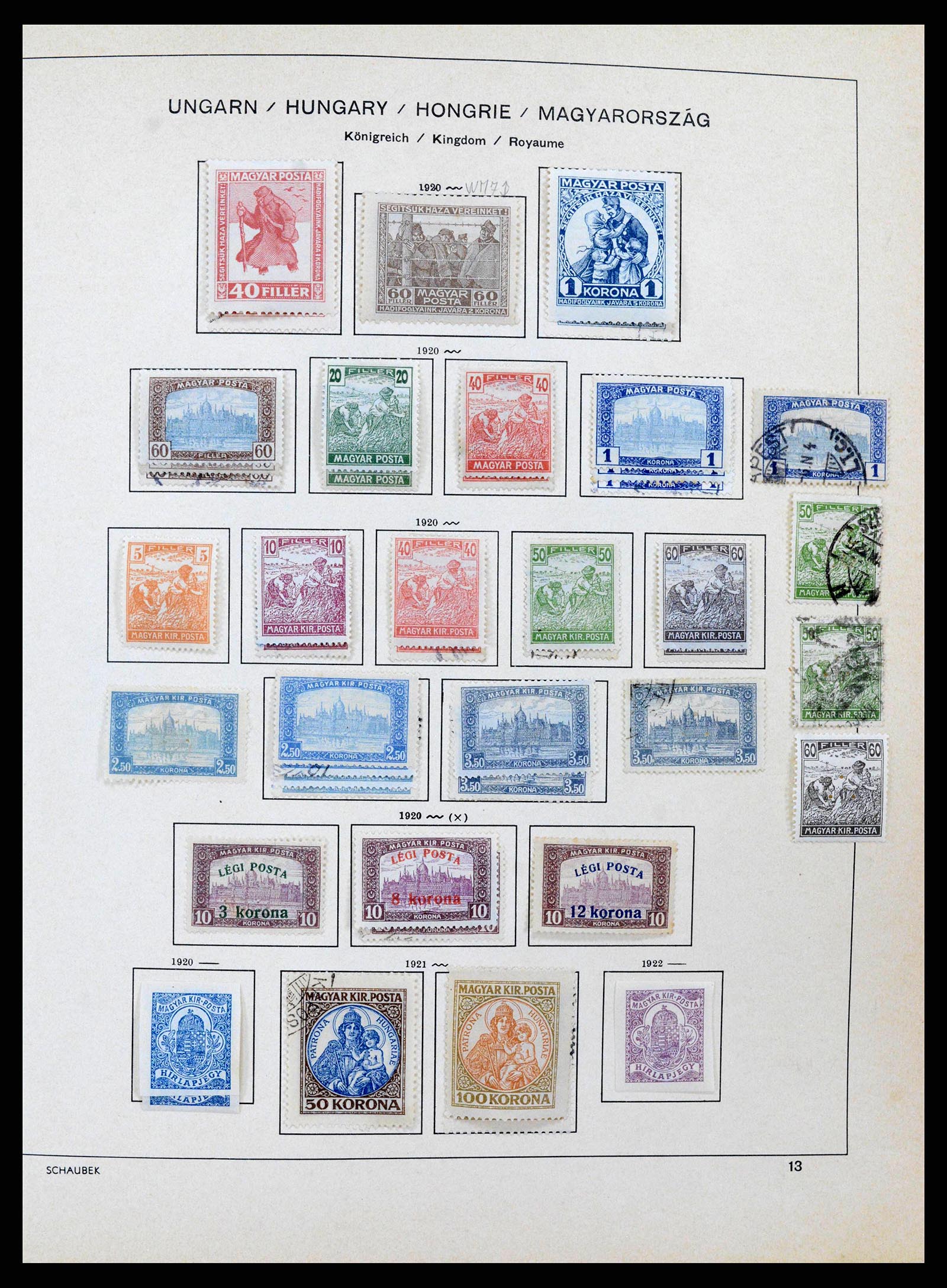38953 0023 - Stamp collection 38953 Hungary 1873-1995.