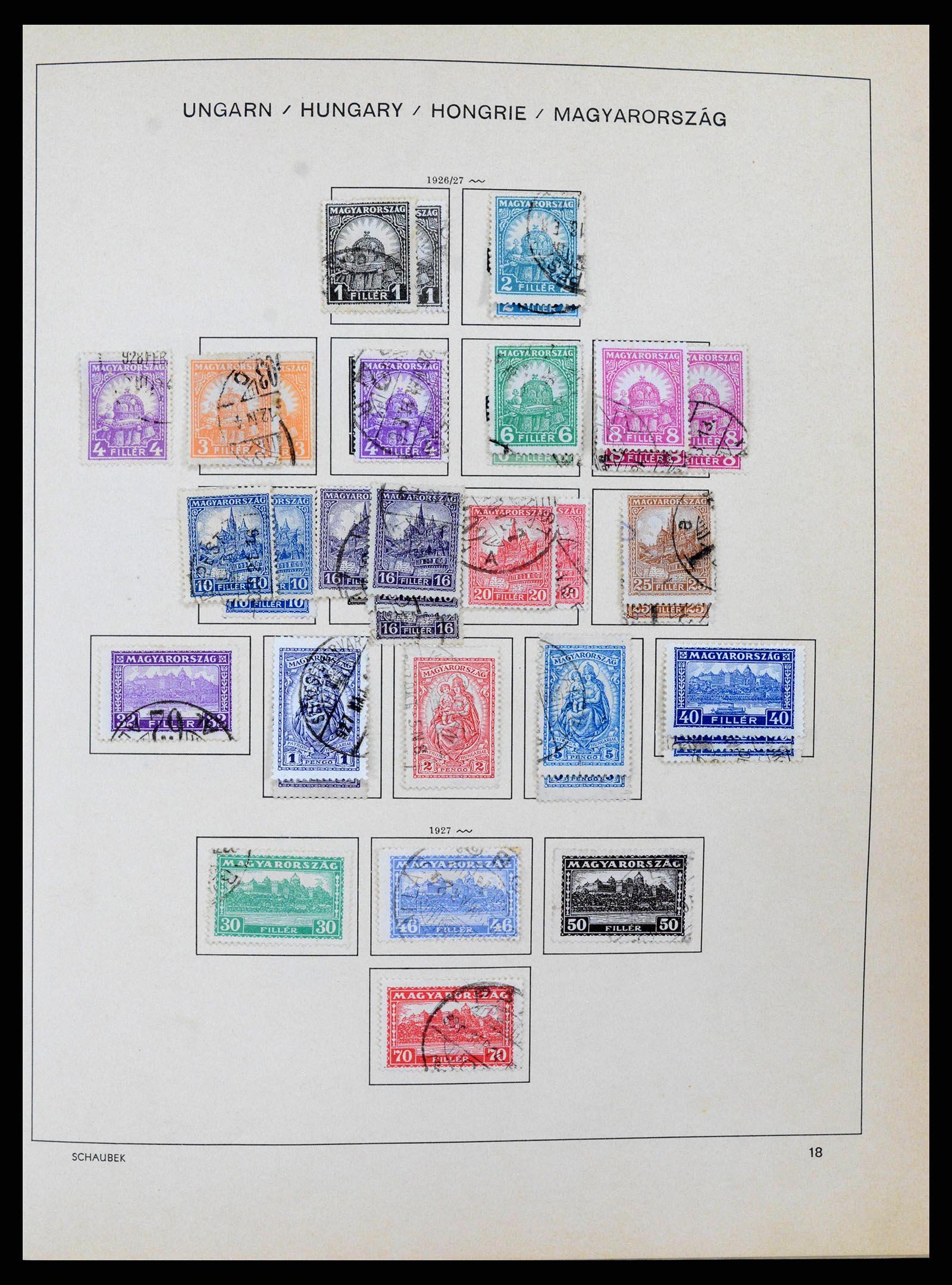 38953 0030 - Stamp collection 38953 Hungary 1873-1995.