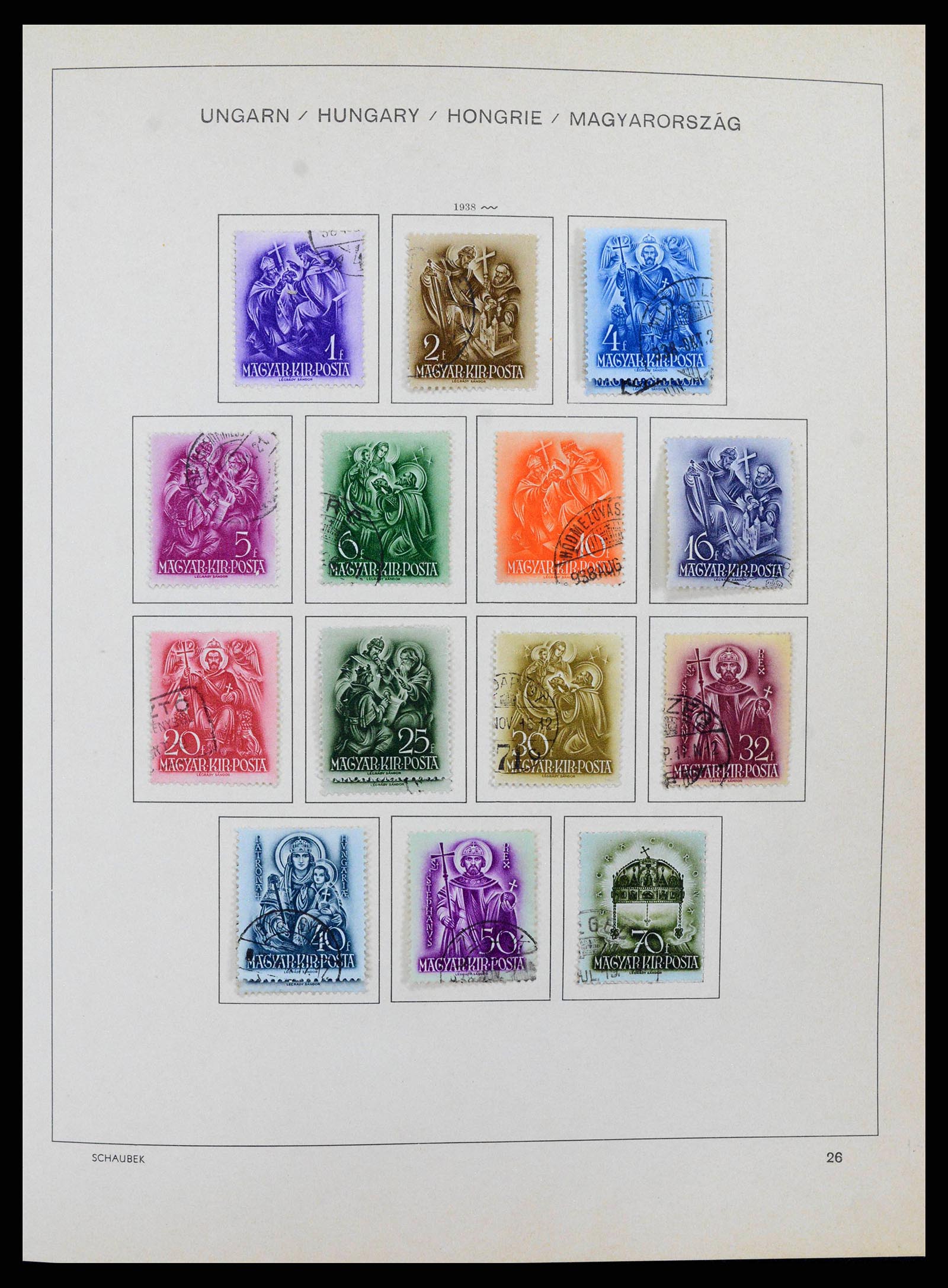38953 0039 - Stamp collection 38953 Hungary 1873-1995.