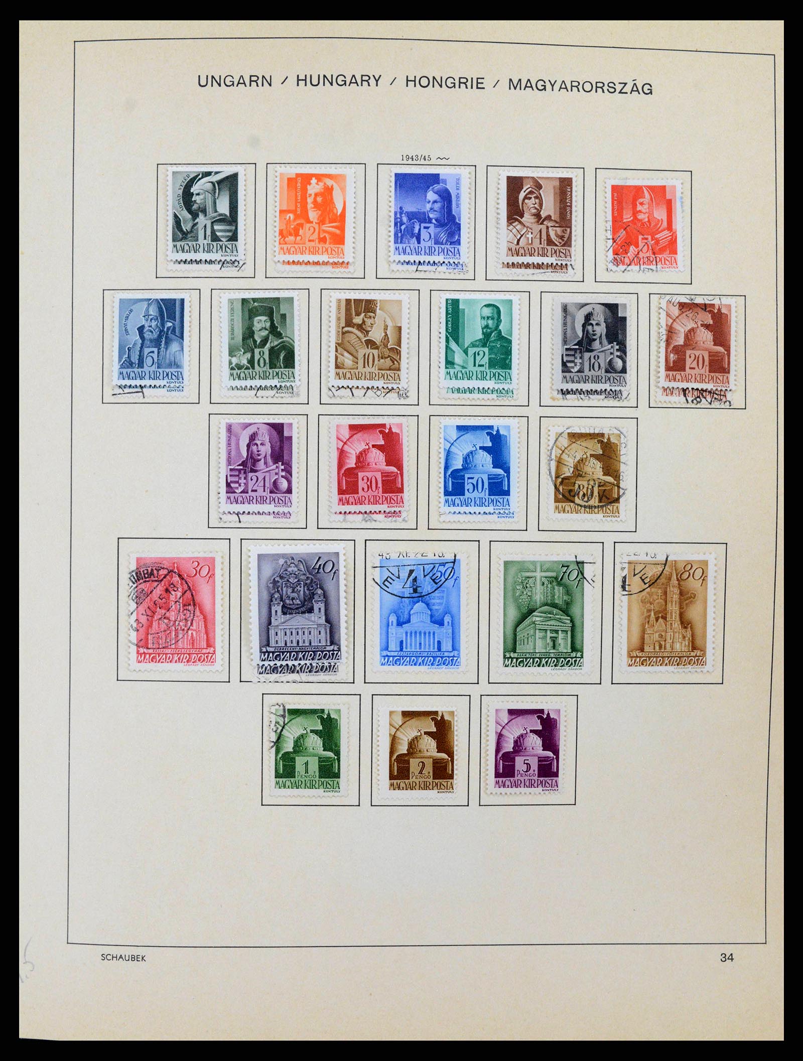 38953 0048 - Stamp collection 38953 Hungary 1873-1995.