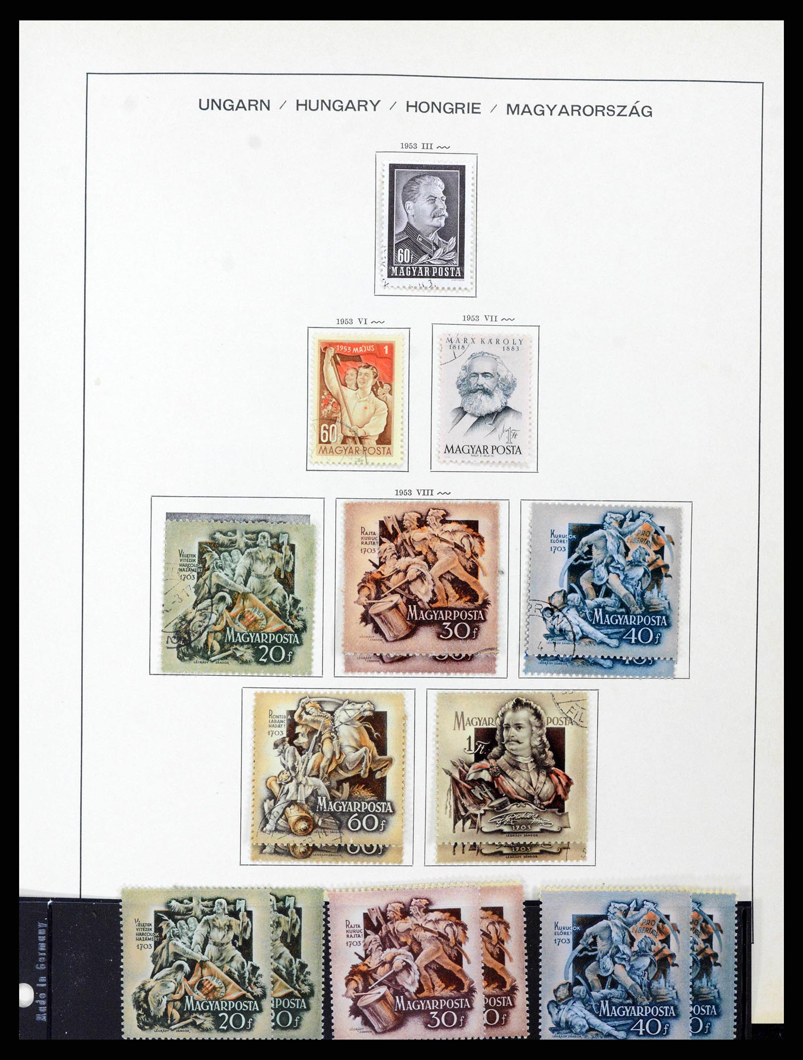 38953 0088 - Stamp collection 38953 Hungary 1873-1995.