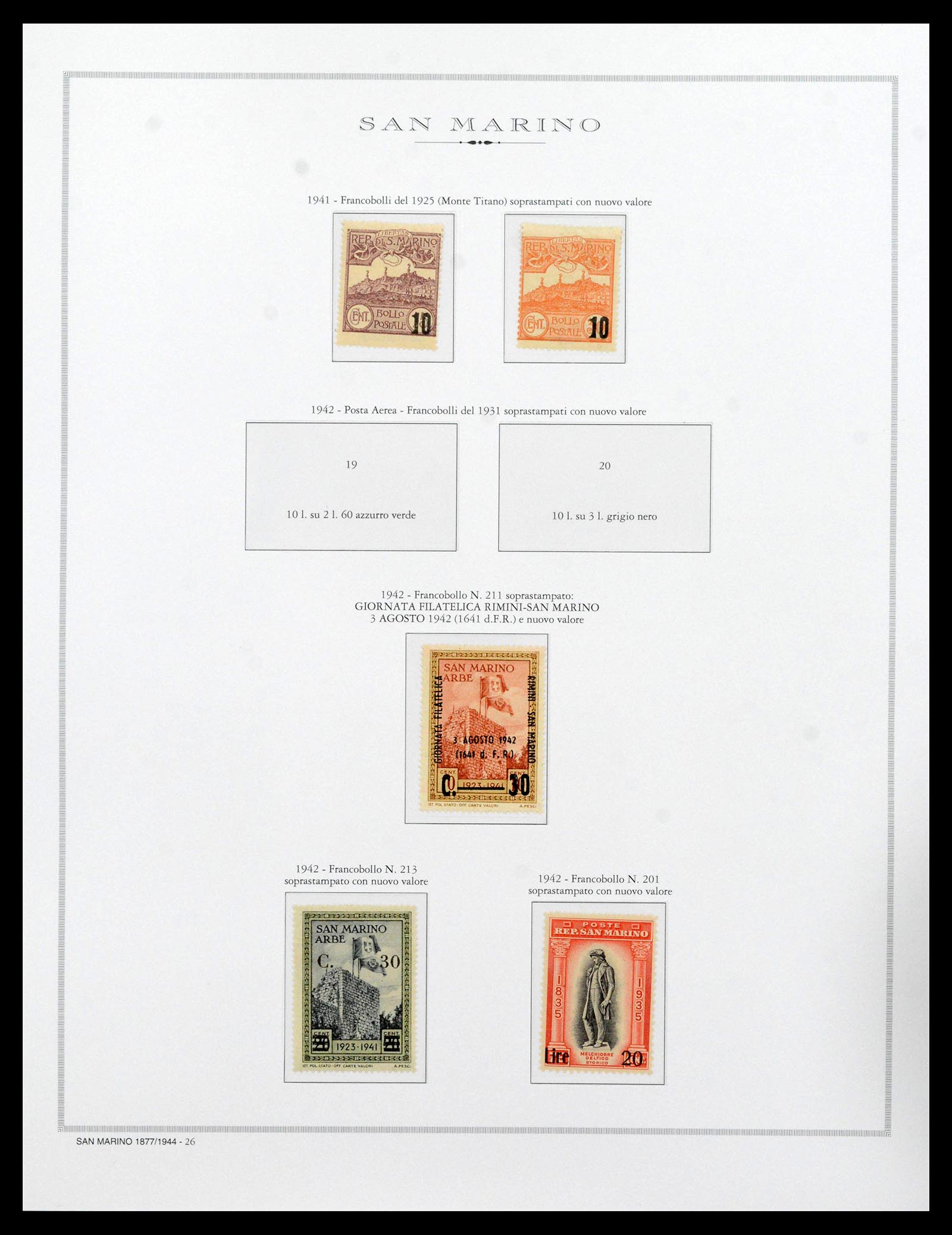 38955 0021 - Postzegelverzameling 38955 San Marino 1892-2017.