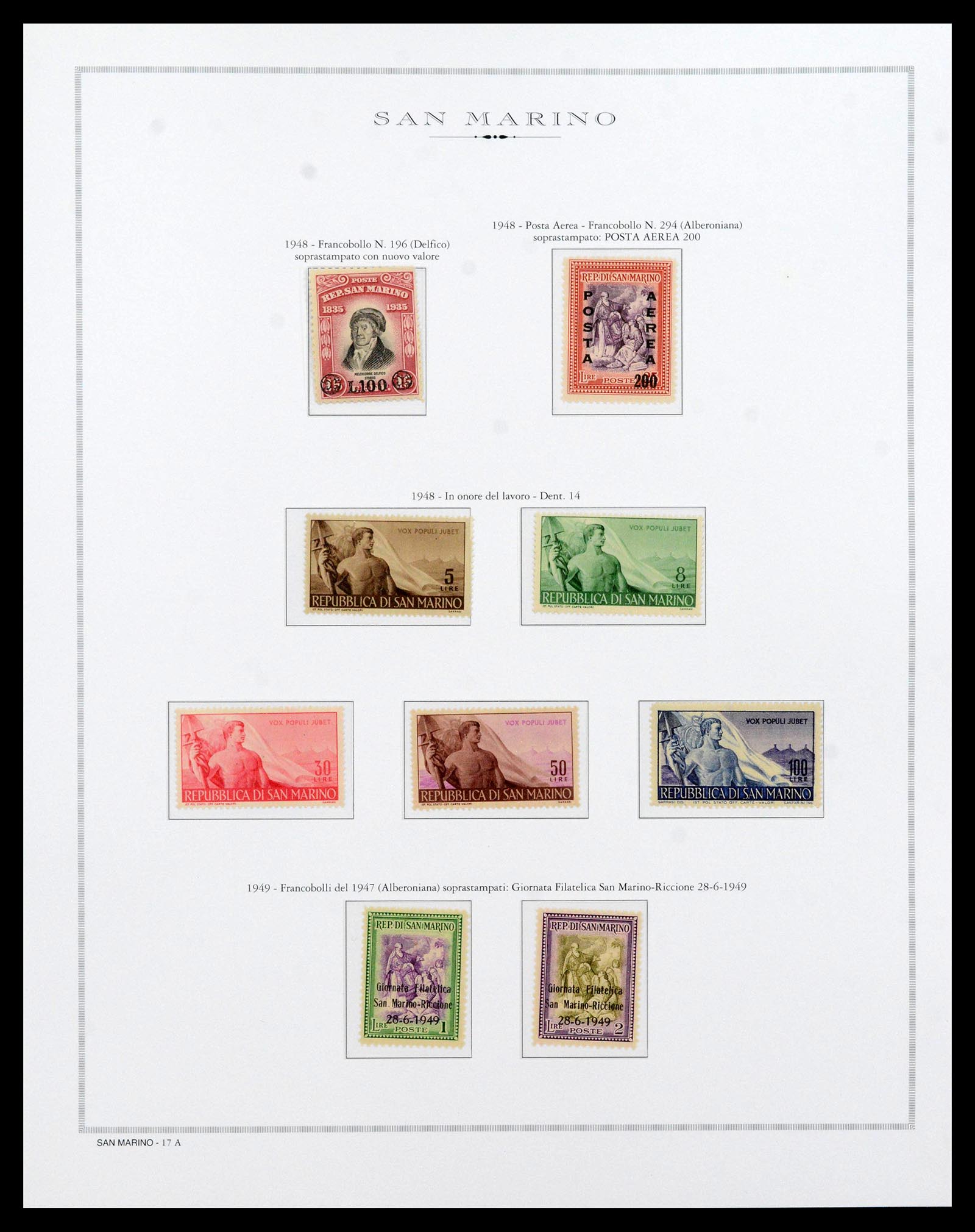 38955 0044 - Postzegelverzameling 38955 San Marino 1892-2017.