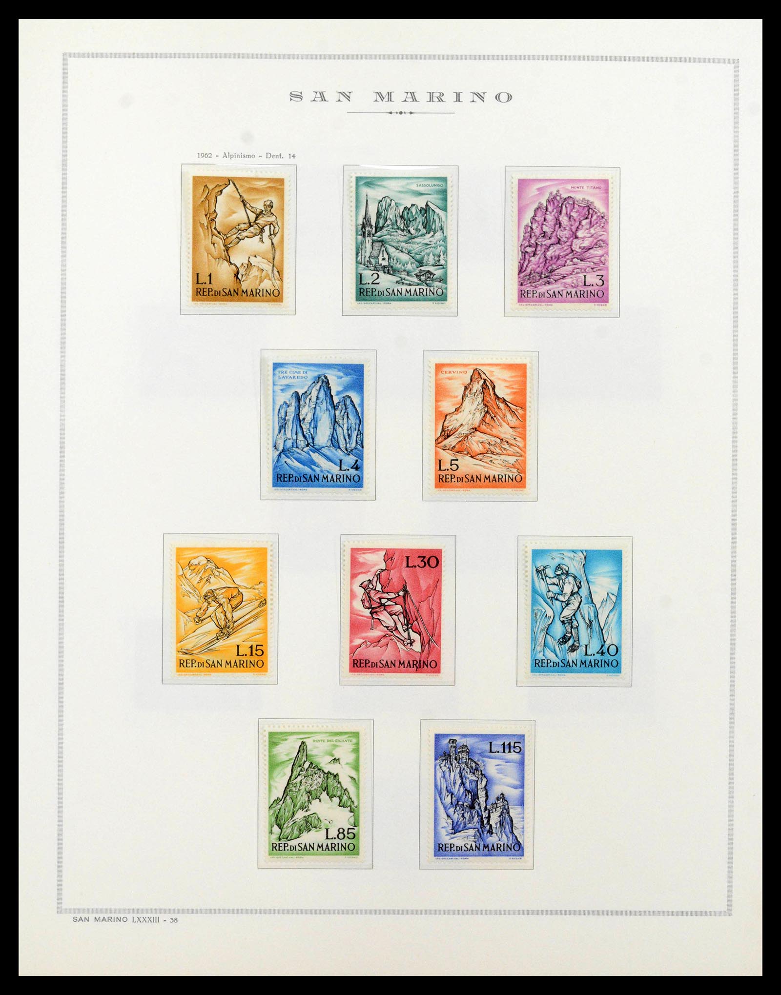 38955 0084 - Postzegelverzameling 38955 San Marino 1892-2017.