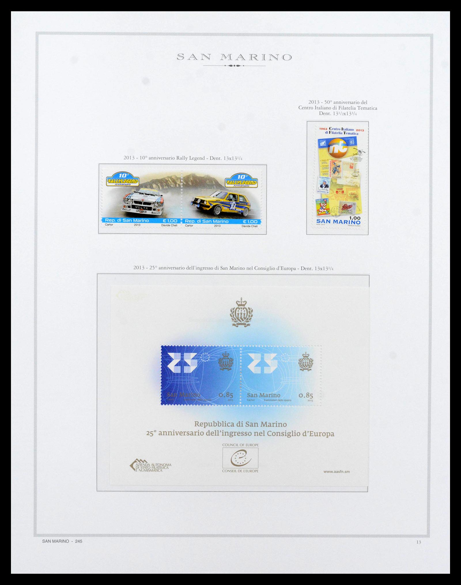 38955 0332 - Stamp collection 38955 San Marino 1892-2017.