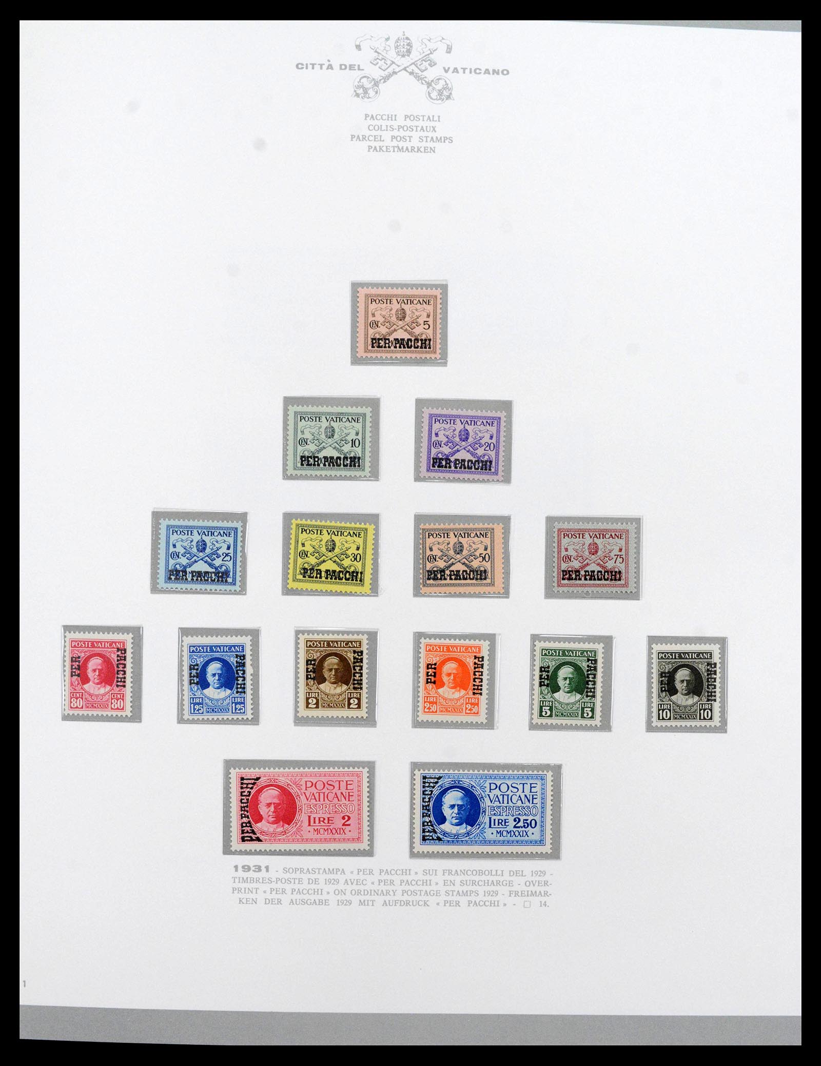 38956 0002 - Postzegelverzameling 38956 Vaticaan overcompleet 1929-2014.