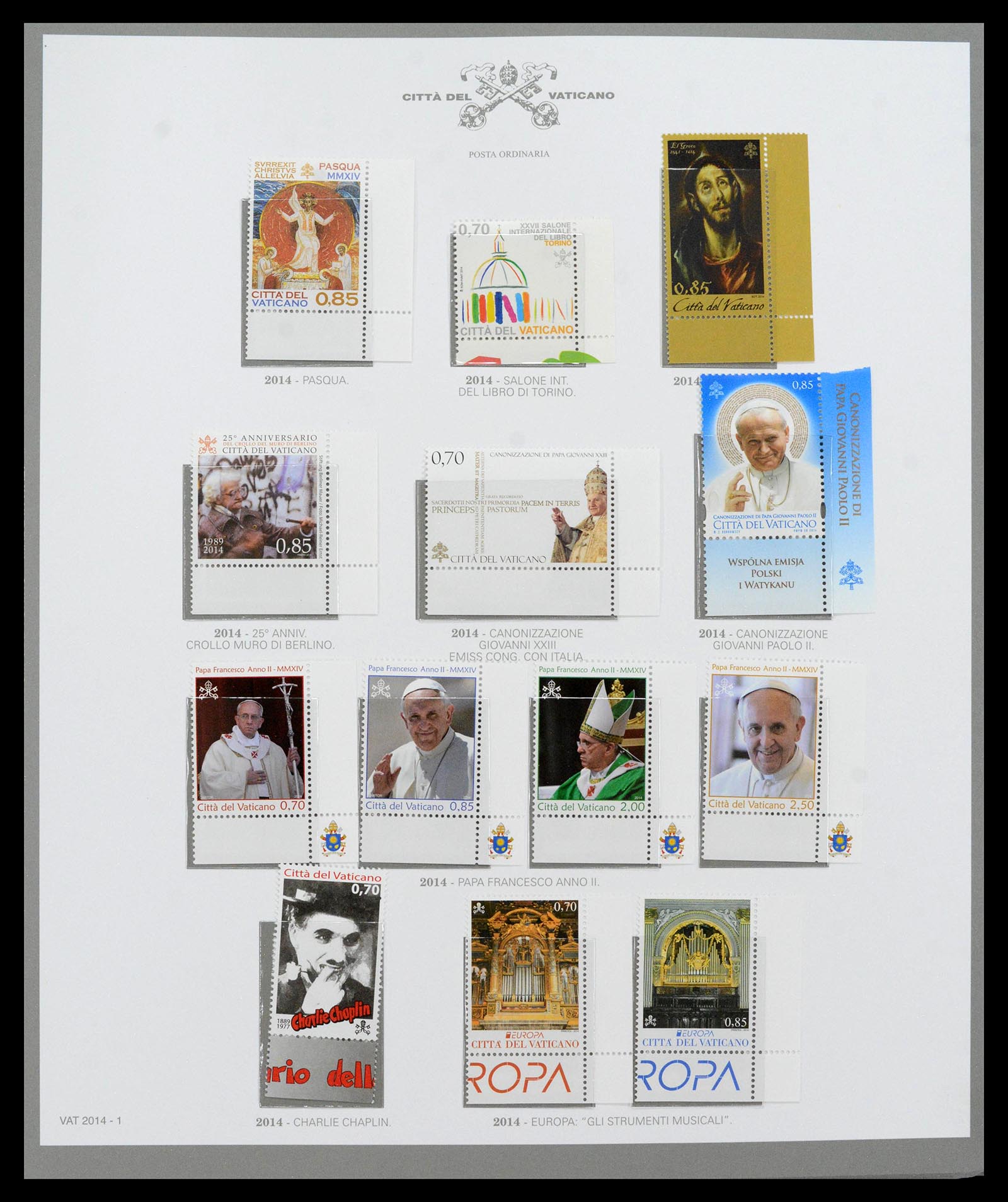 38956 0547 - Stamp collection 38956 Vatican complete collection 1929-2014.