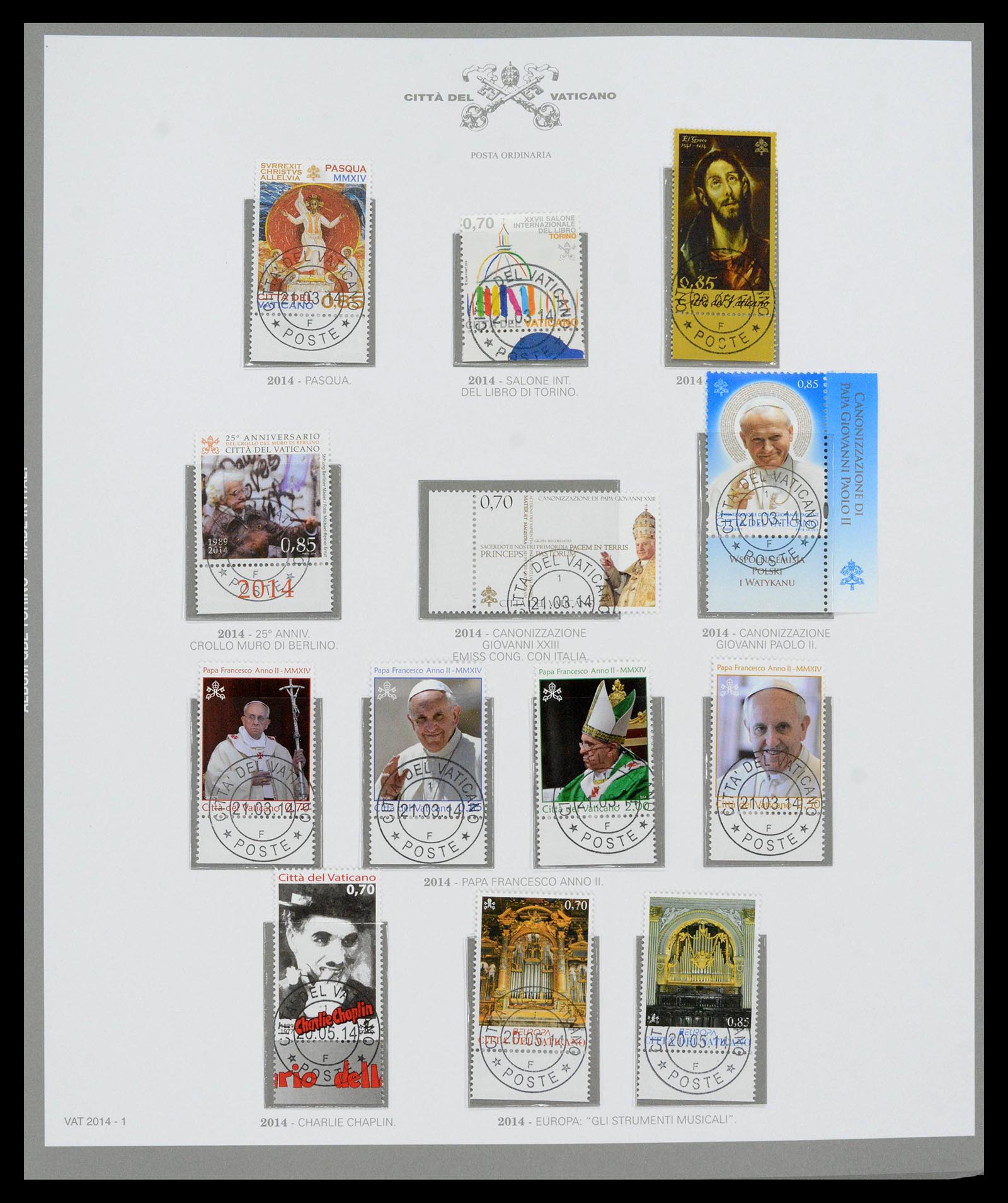 38956 0548 - Stamp collection 38956 Vatican complete collection 1929-2014.