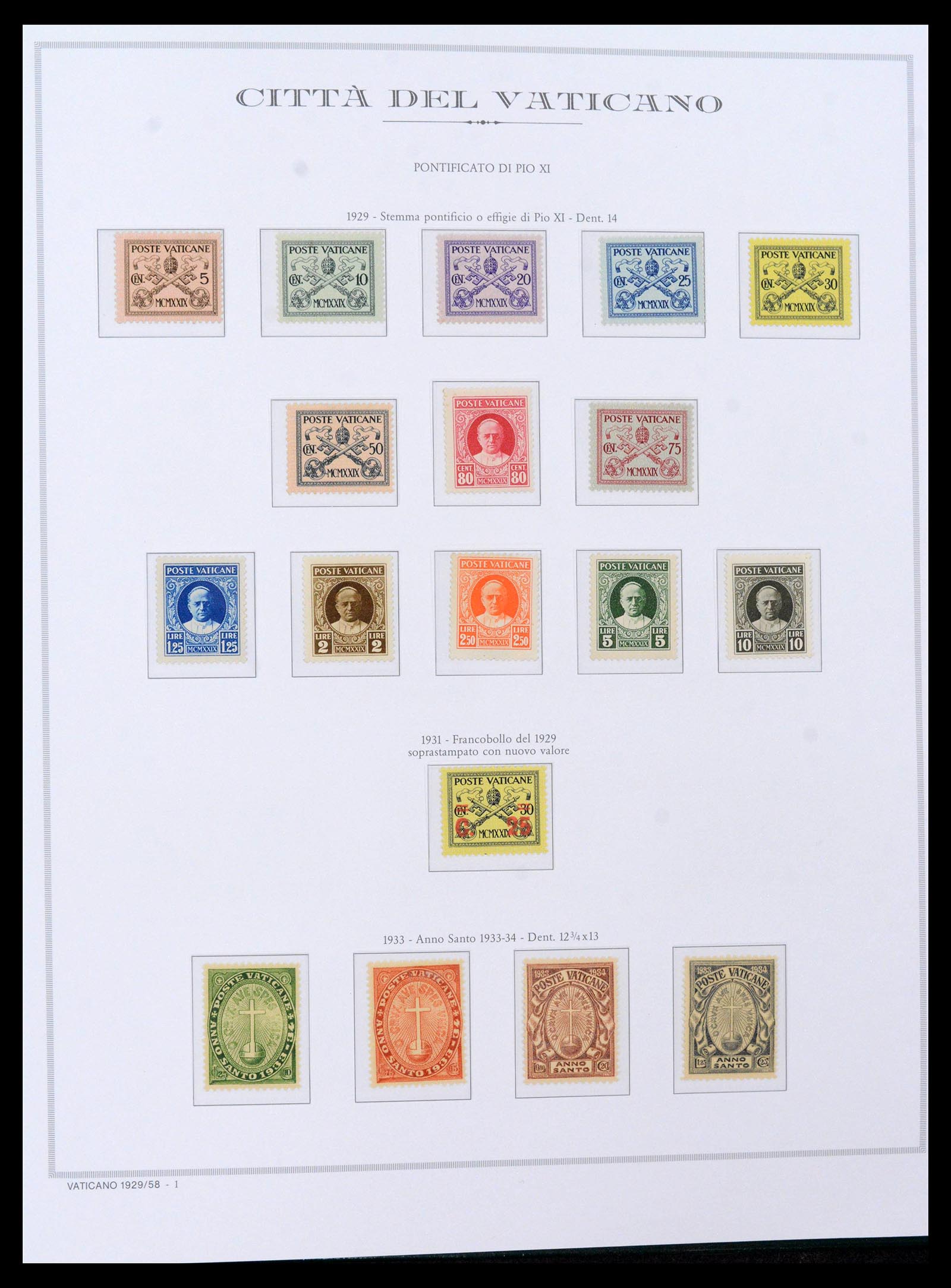 38957 0005 - Stamp collection 38957 Vatican complete 1929-2017.