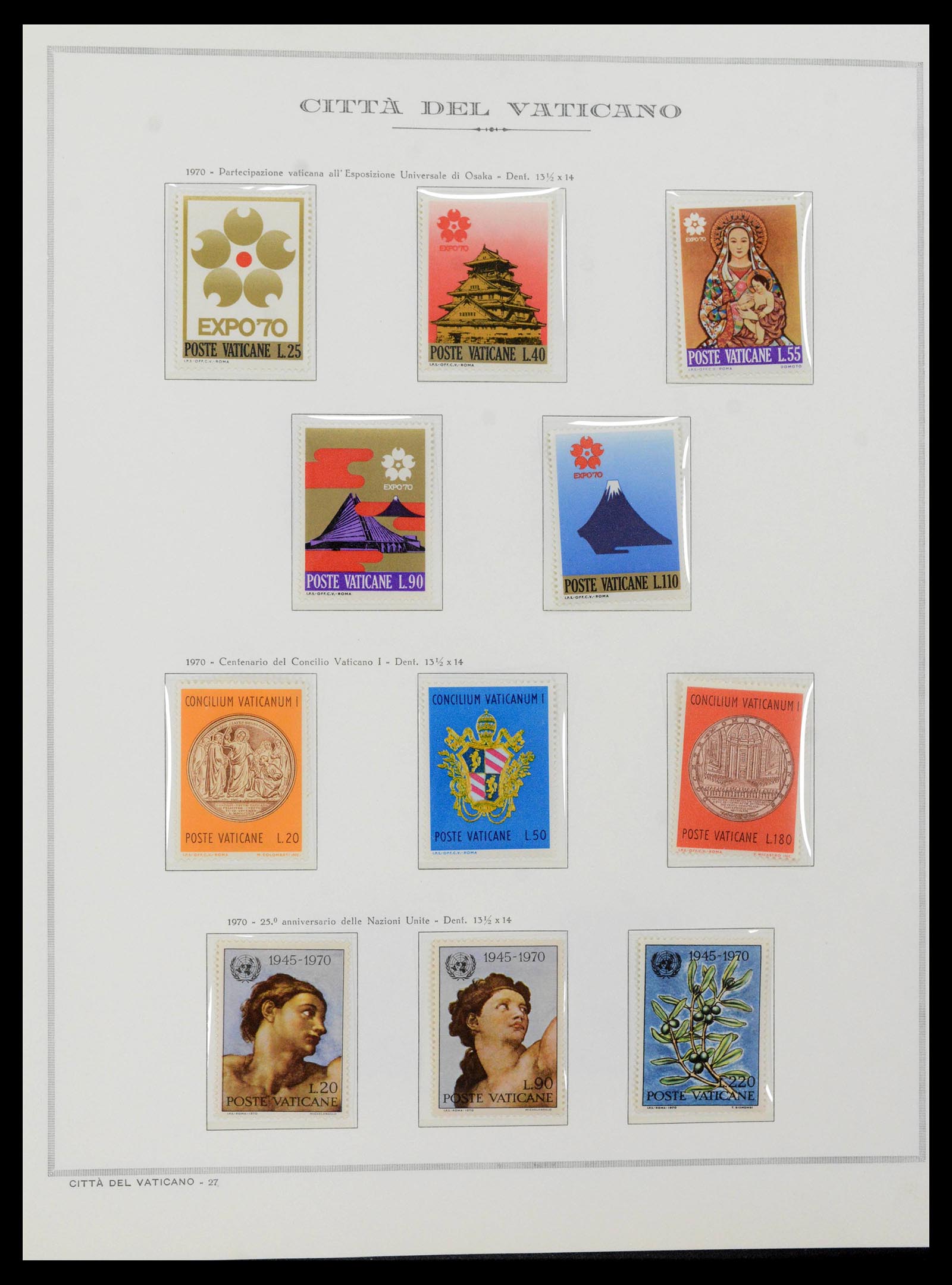38957 0068 - Stamp collection 38957 Vatican complete 1929-2017.