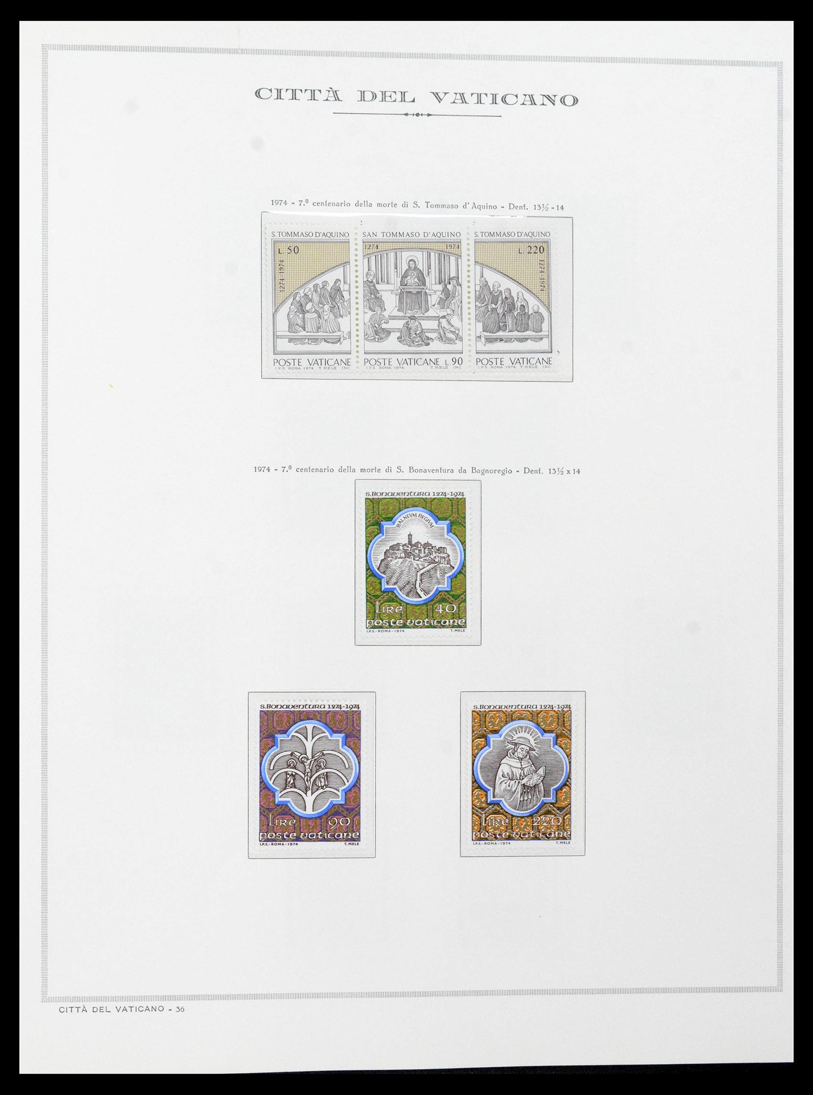 38957 0080 - Stamp collection 38957 Vatican complete 1929-2017.