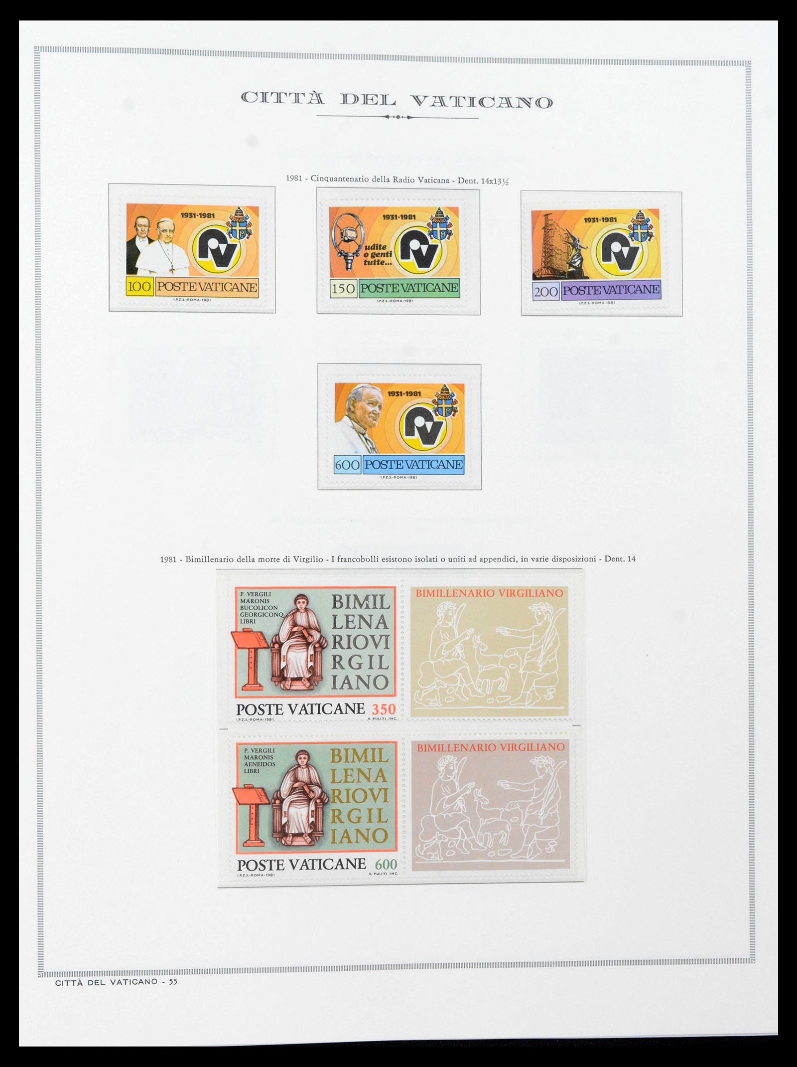 38957 0100 - Stamp collection 38957 Vatican complete 1929-2017.
