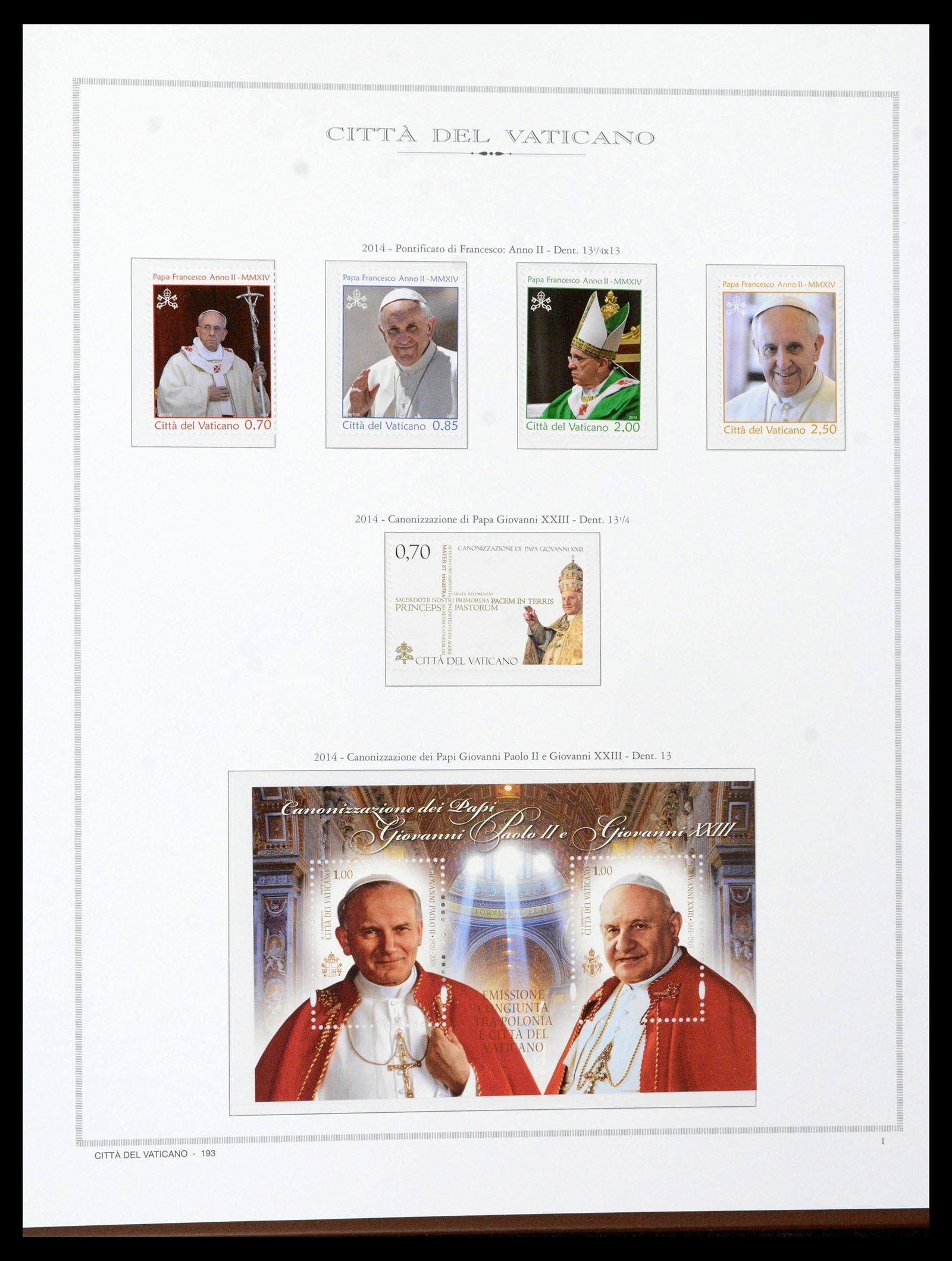 38957 0367 - Stamp collection 38957 Vatican complete 1929-2017.