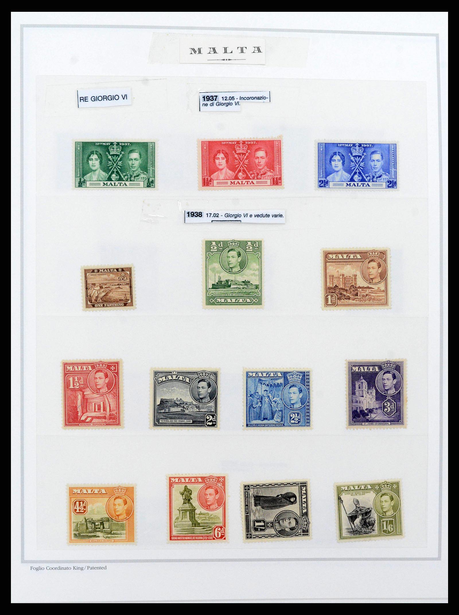 38958 0001 - Postzegelverzameling 38958 Malta 1937-2015.