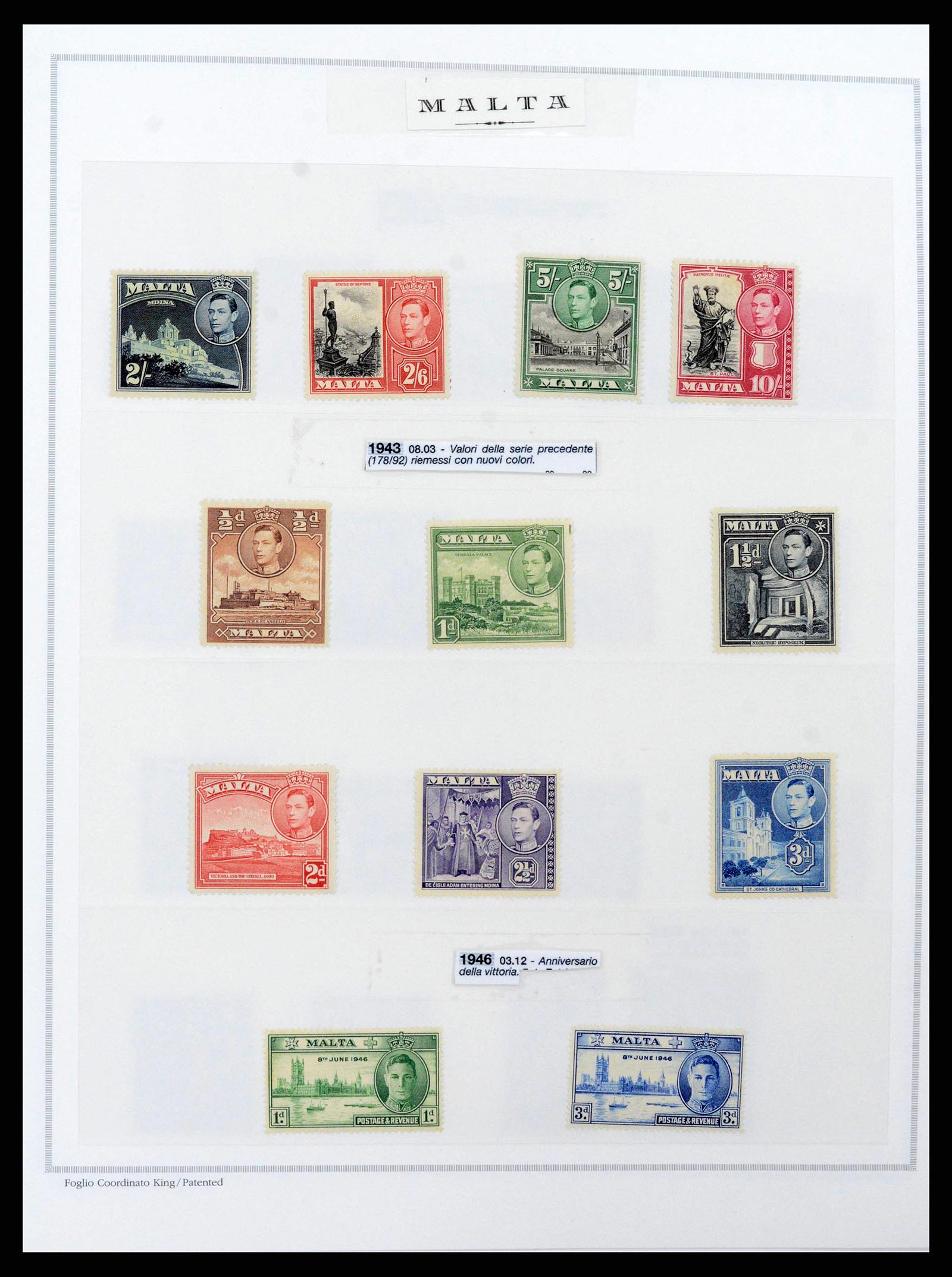 38958 0002 - Postzegelverzameling 38958 Malta 1937-2015.