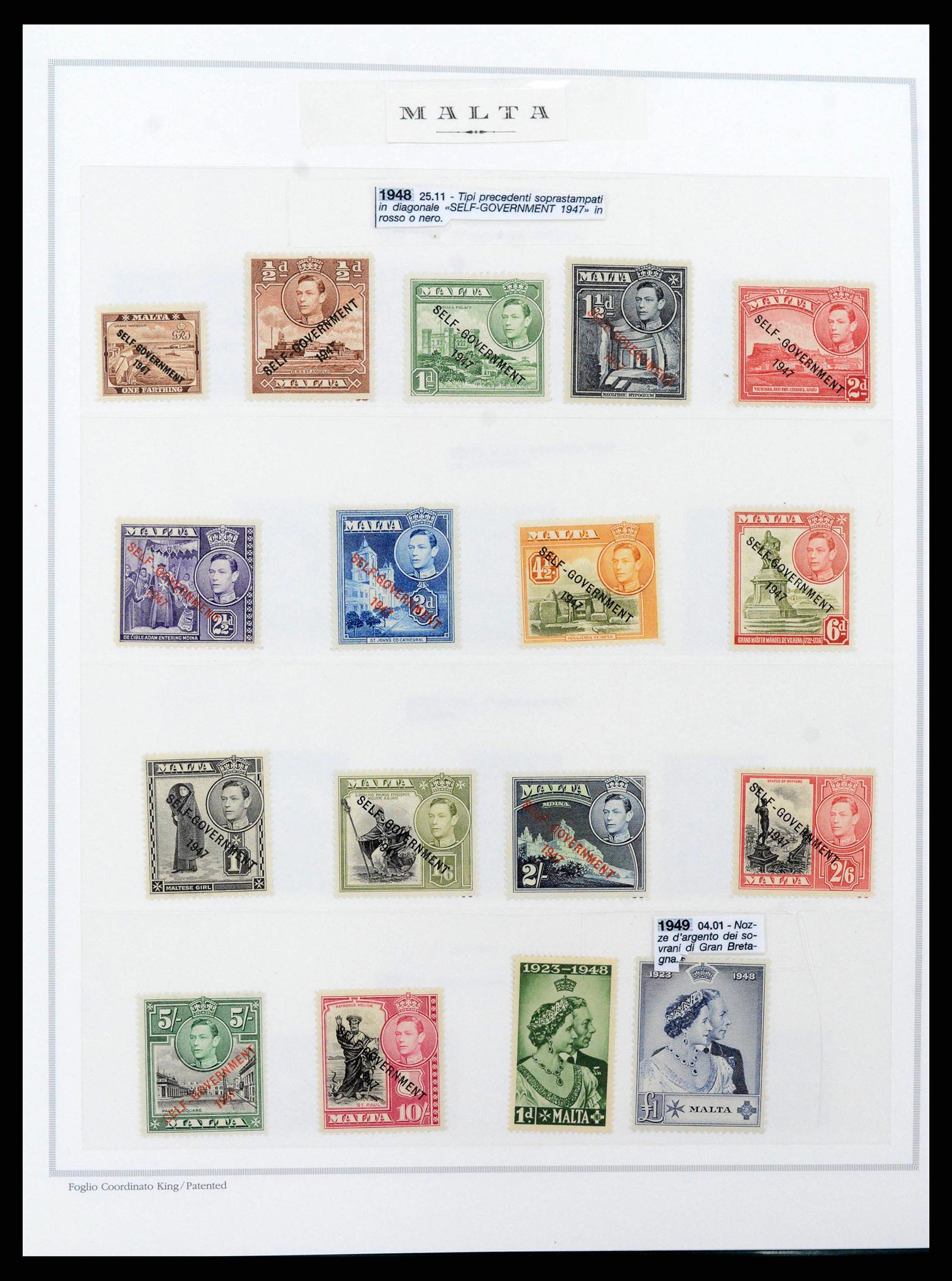 38958 0003 - Postzegelverzameling 38958 Malta 1937-2015.