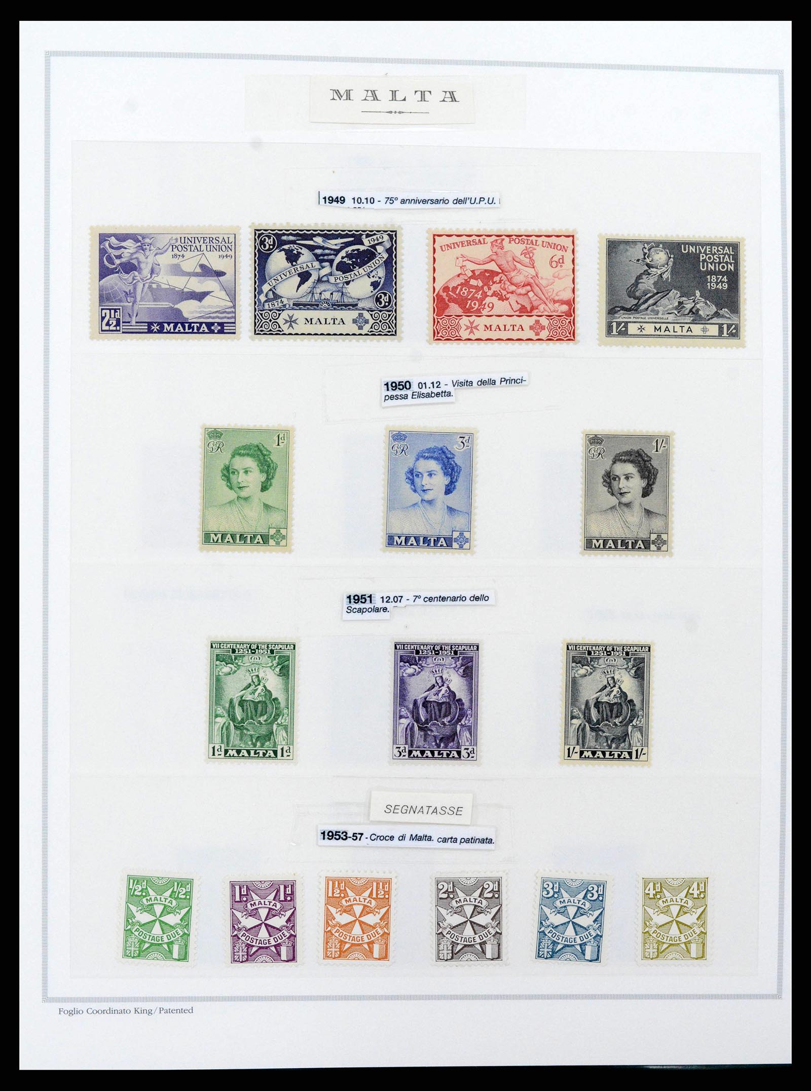 38958 0004 - Postzegelverzameling 38958 Malta 1937-2015.