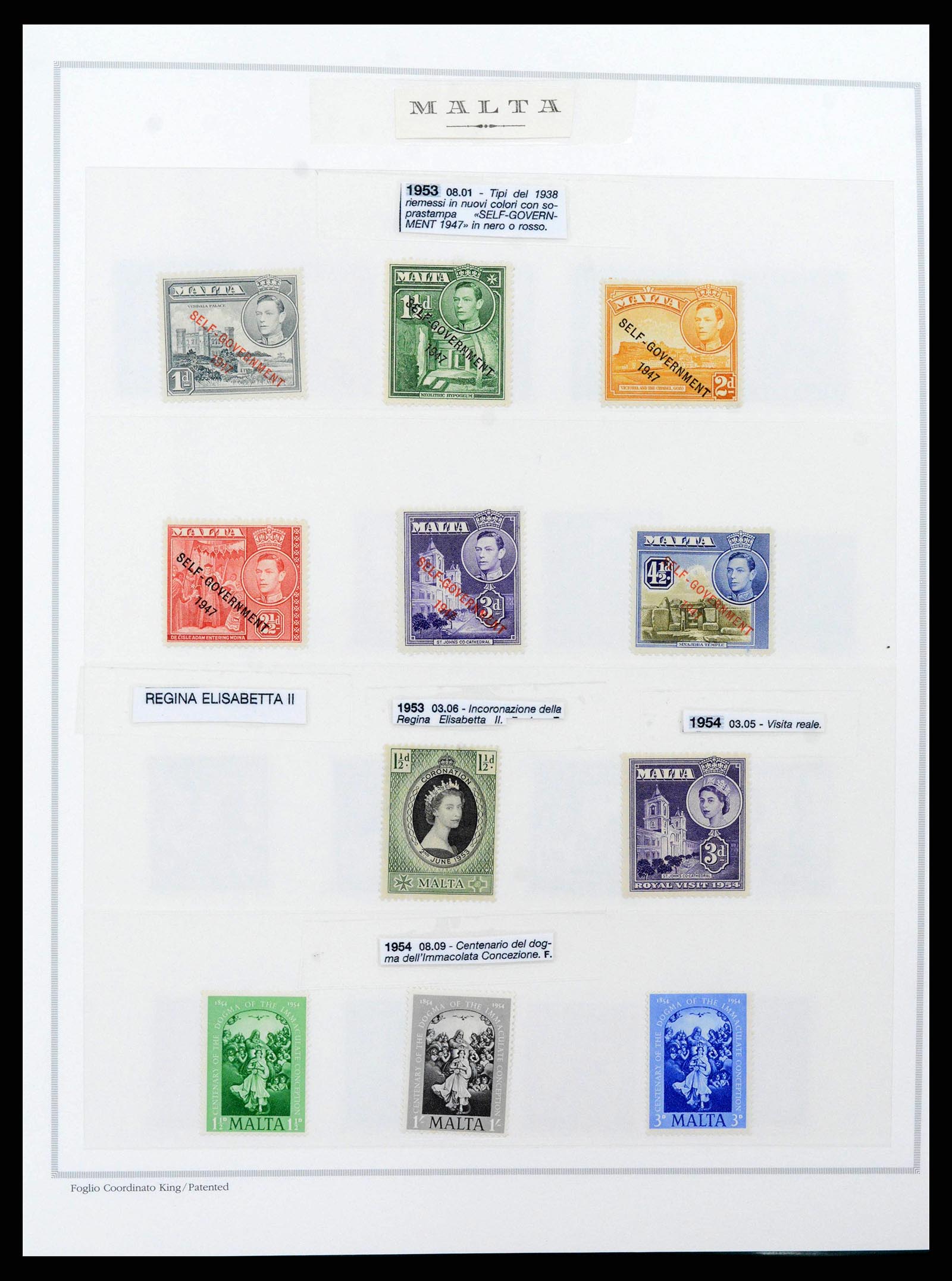 38958 0005 - Postzegelverzameling 38958 Malta 1937-2015.
