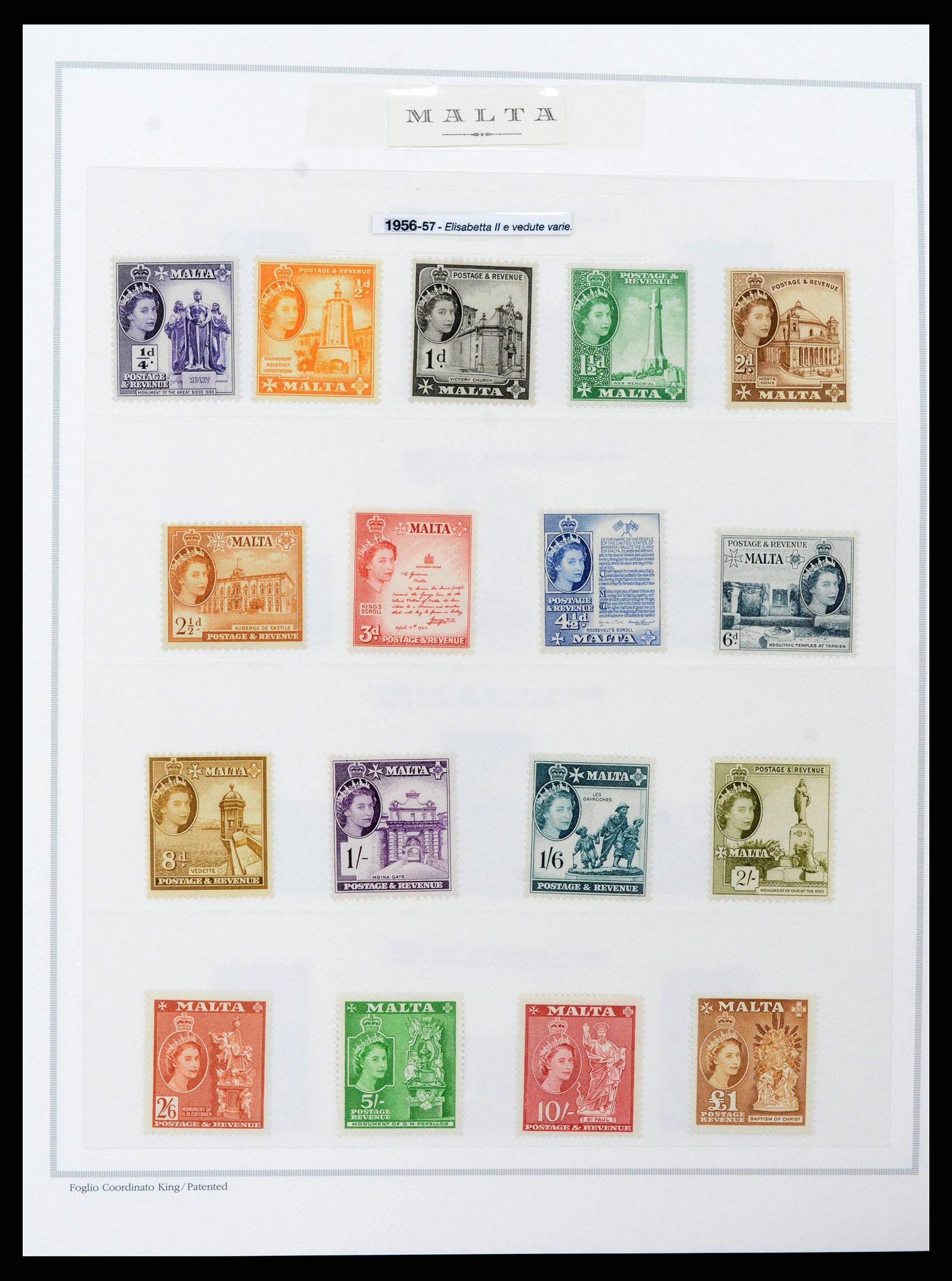 38958 0006 - Postzegelverzameling 38958 Malta 1937-2015.