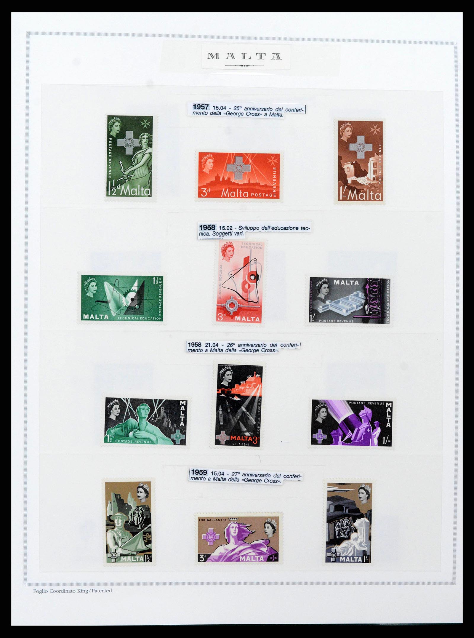 38958 0007 - Postzegelverzameling 38958 Malta 1937-2015.