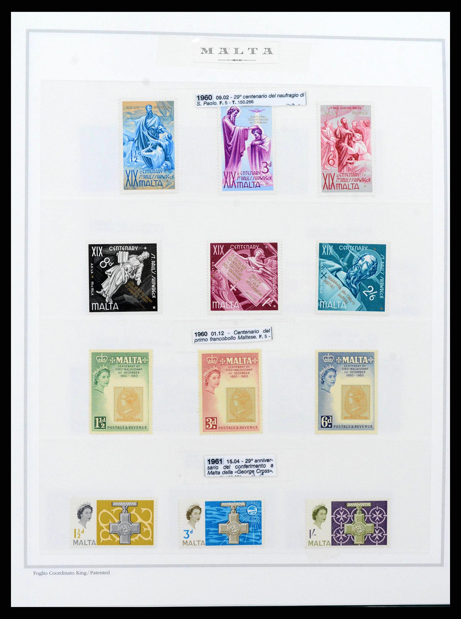 38958 0008 - Postzegelverzameling 38958 Malta 1937-2015.