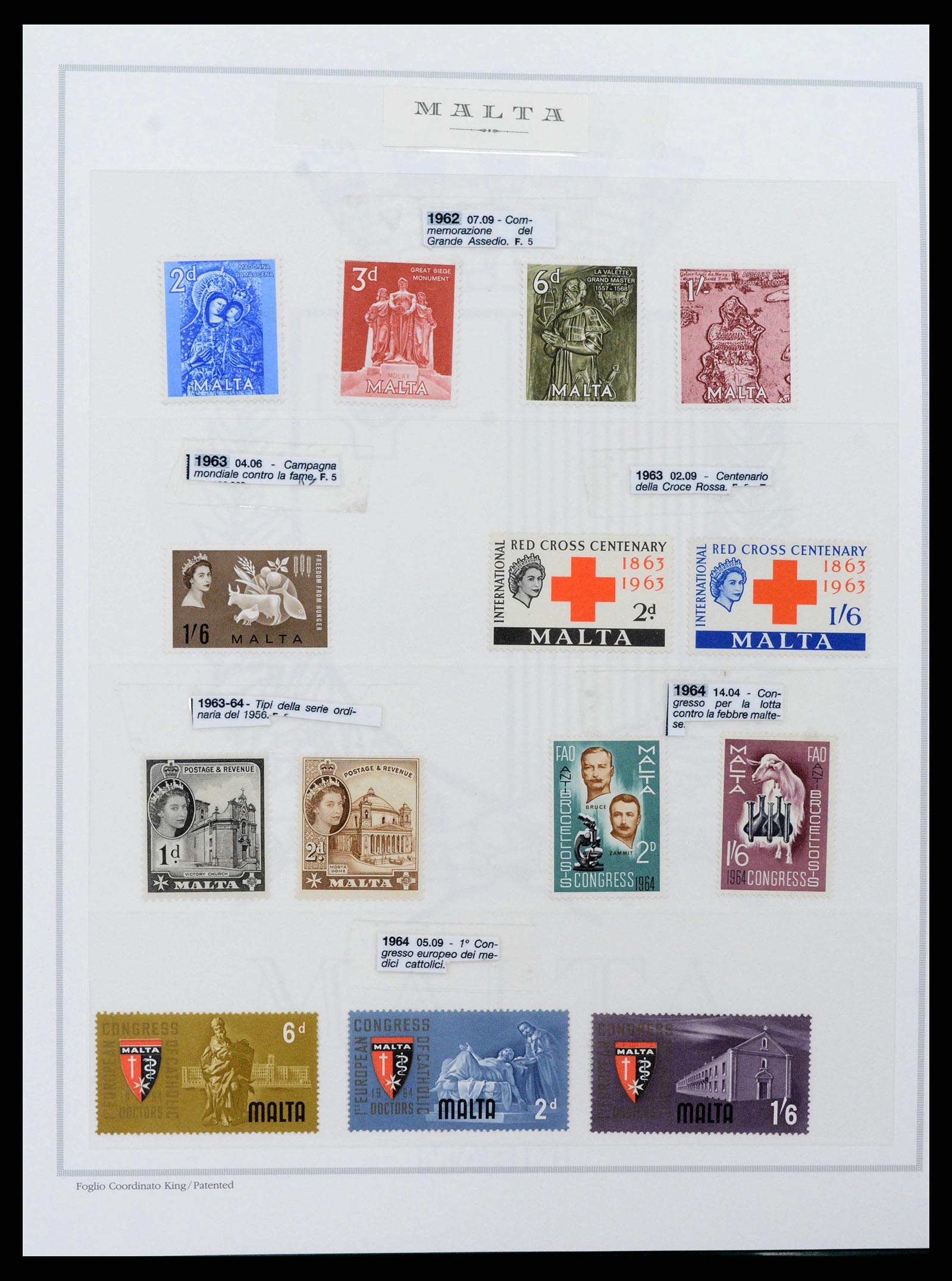 38958 0009 - Postzegelverzameling 38958 Malta 1937-2015.