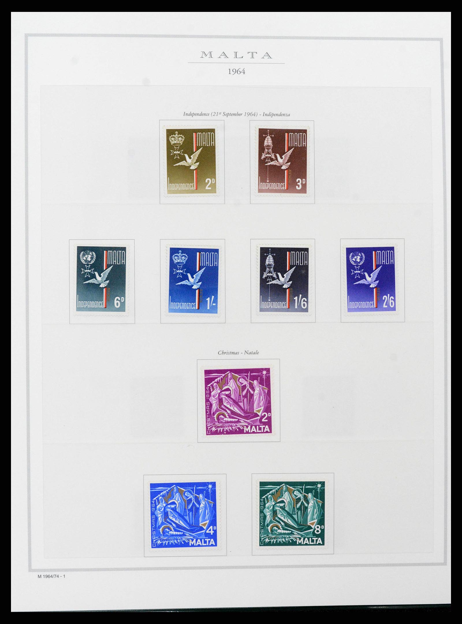 38958 0010 - Postzegelverzameling 38958 Malta 1937-2015.
